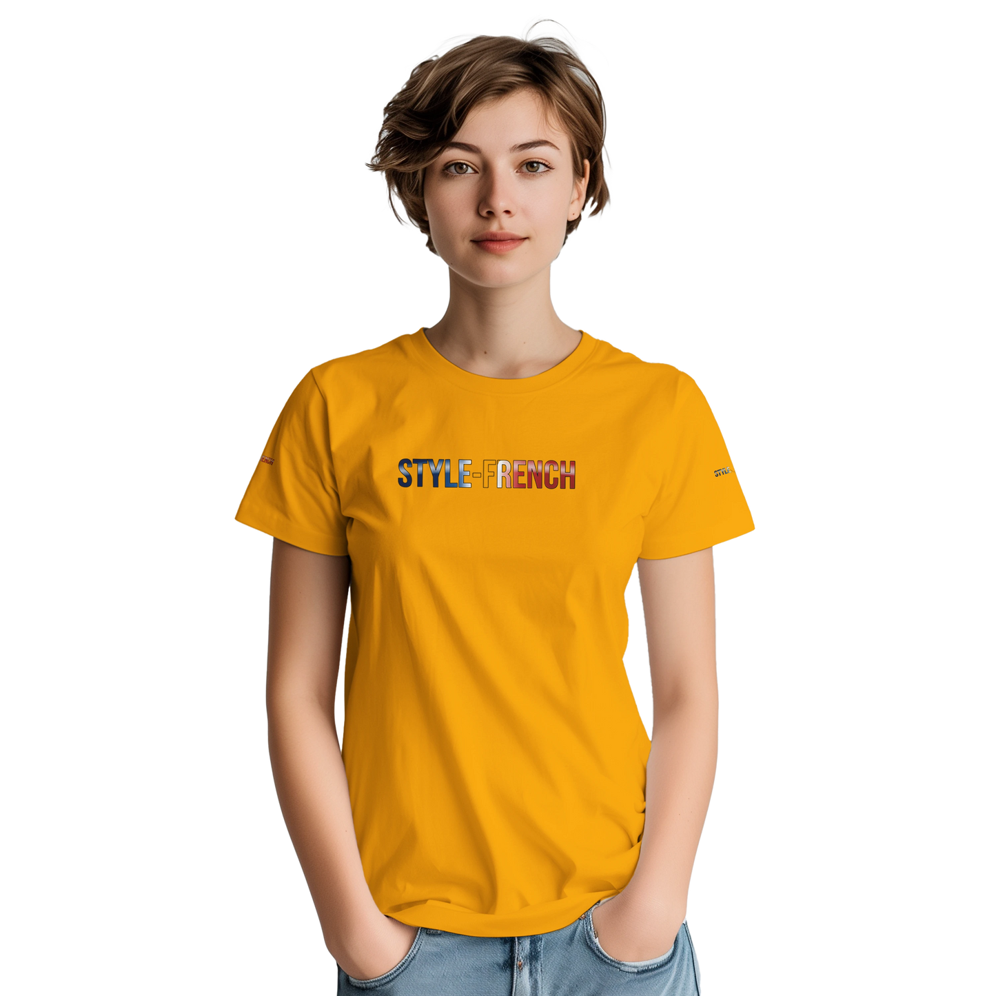 Damen T-Shirt, rosa, Kathedrale, dick, Rundhals | Gildan® 5000