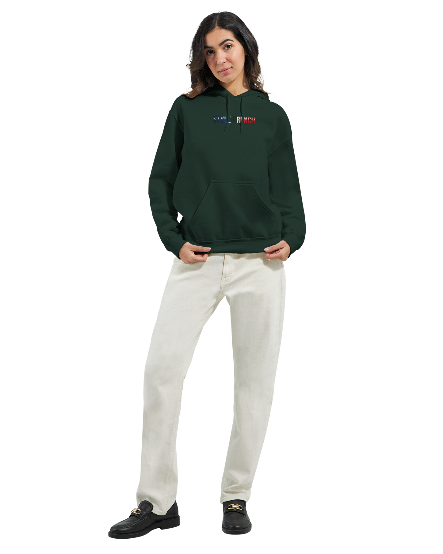 Damen-Kapuzenpullover „French Goddess“ im klassischen French-Stil | Gildan® 18500