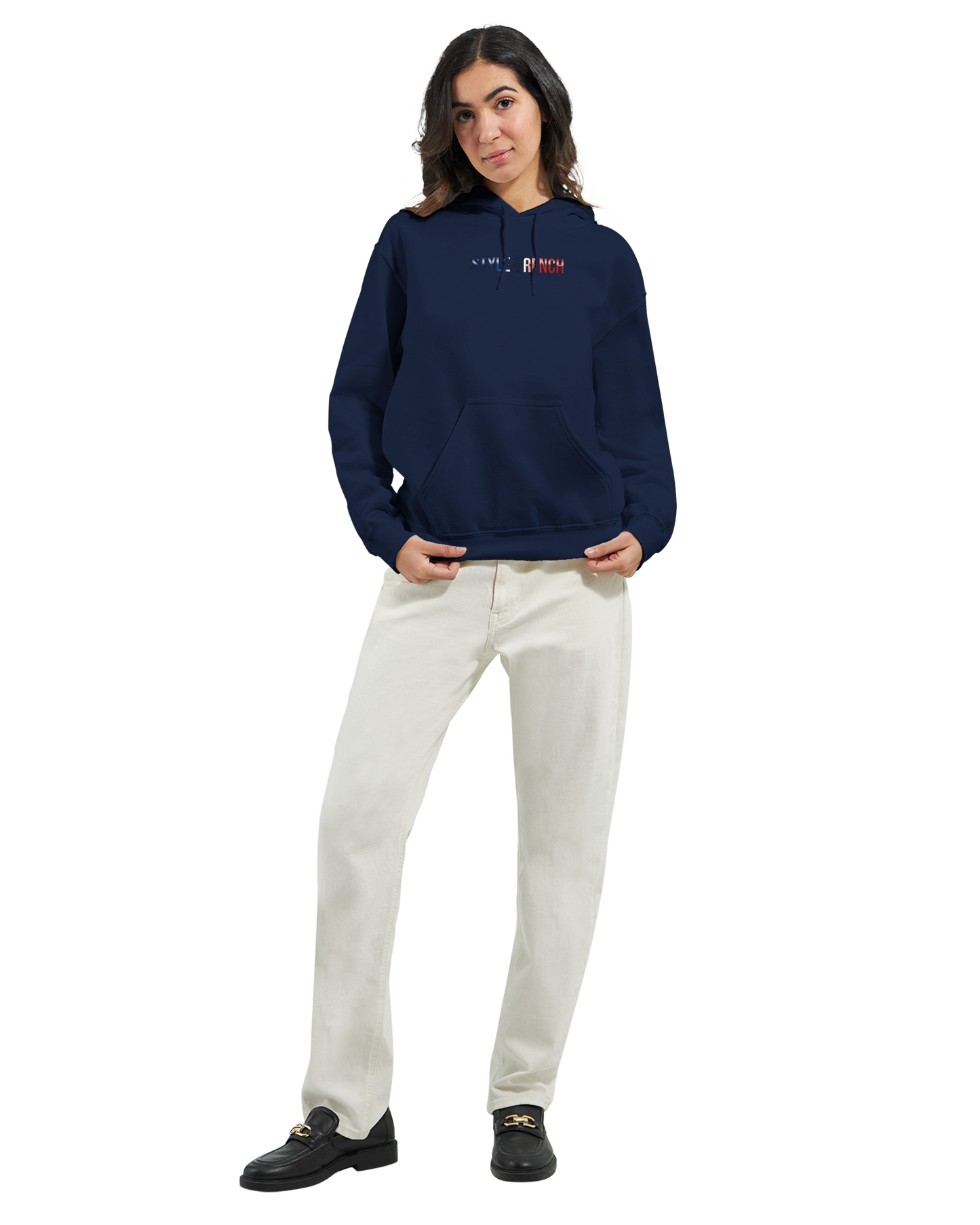Damen-Kapuzenpullover „French Goddess“ im klassischen French-Stil | Gildan® 18500