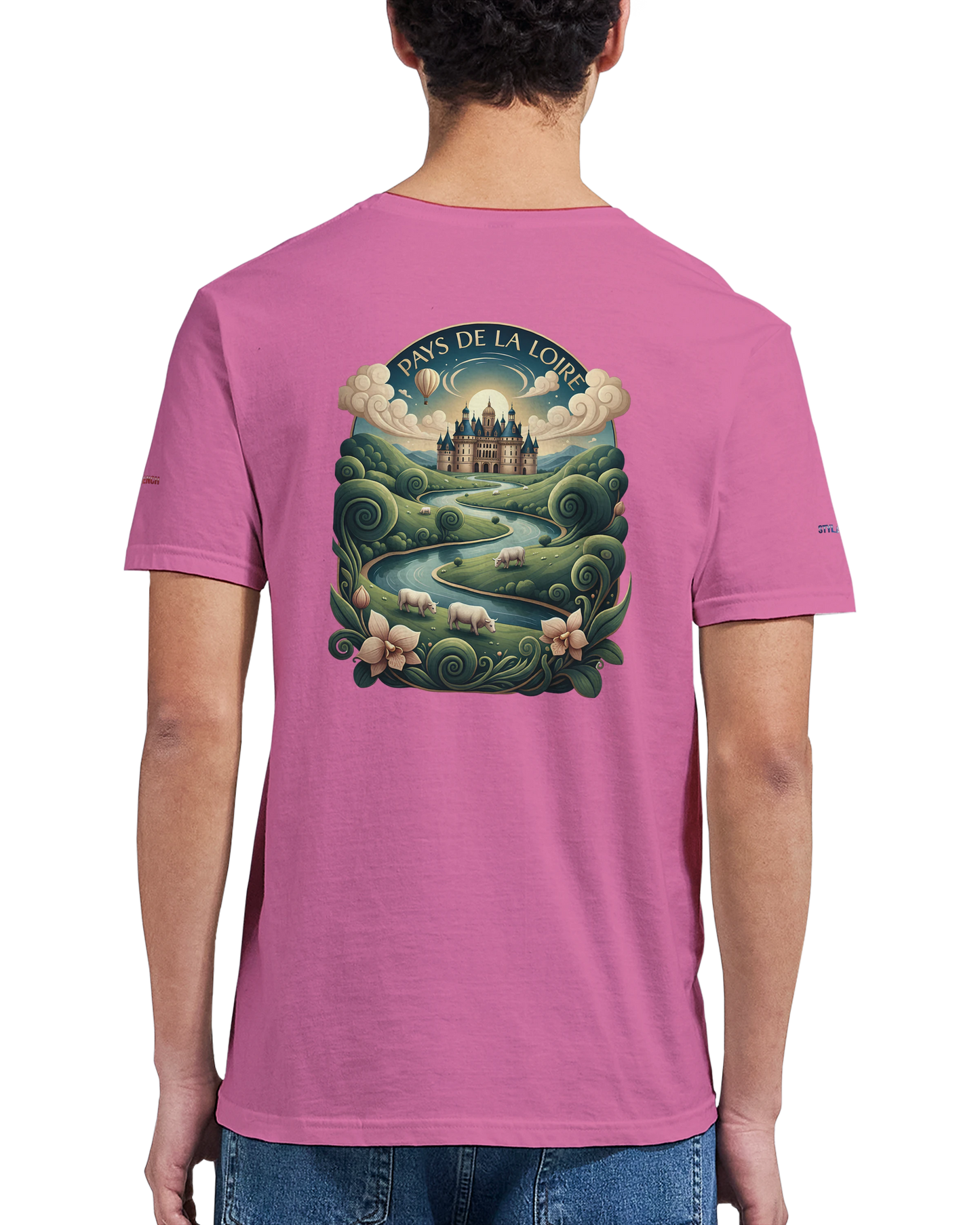 Unisex T-Shirt Pays de la Loire klassischer Rundhalsausschnitt | Gildan® 64000