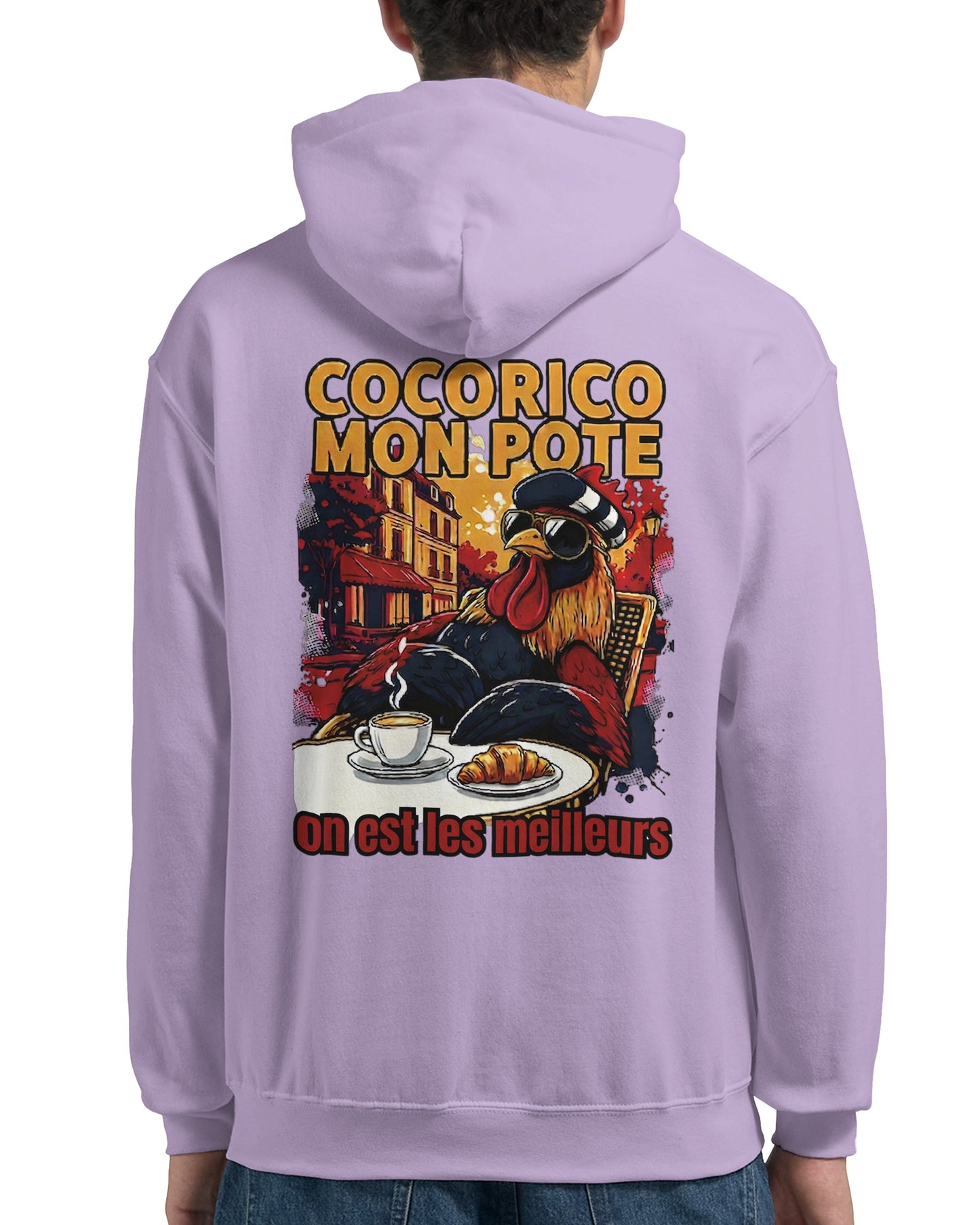 Herren-Kapuzenpullover „Cocorico, wir sind die Besten“ klassisch | Gildan® 18500