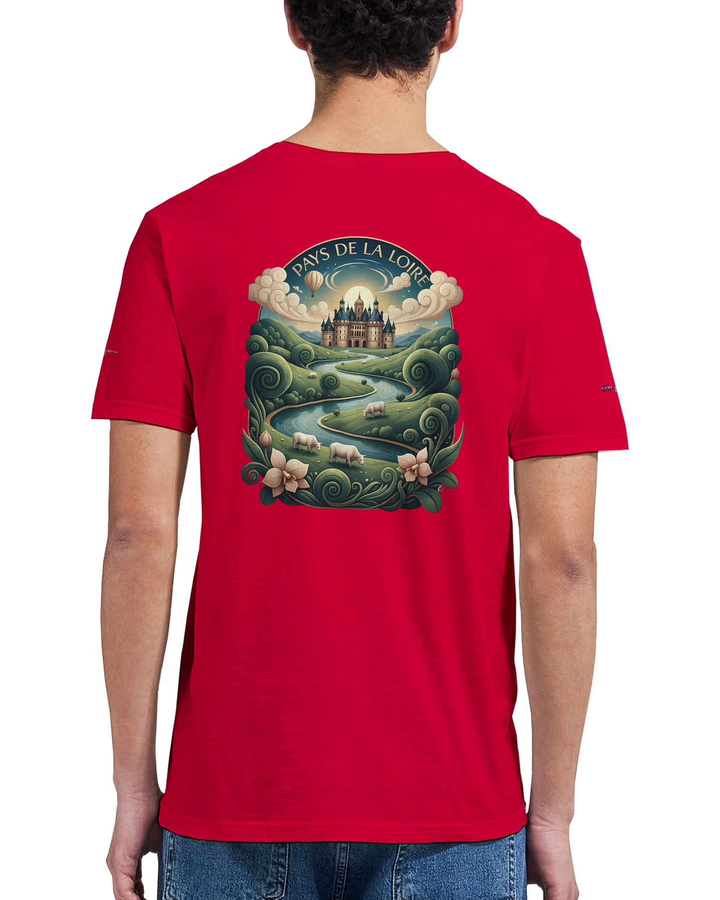 Unisex T-Shirt Pays de la Loire klassischer Rundhalsausschnitt | Gildan® 64000
