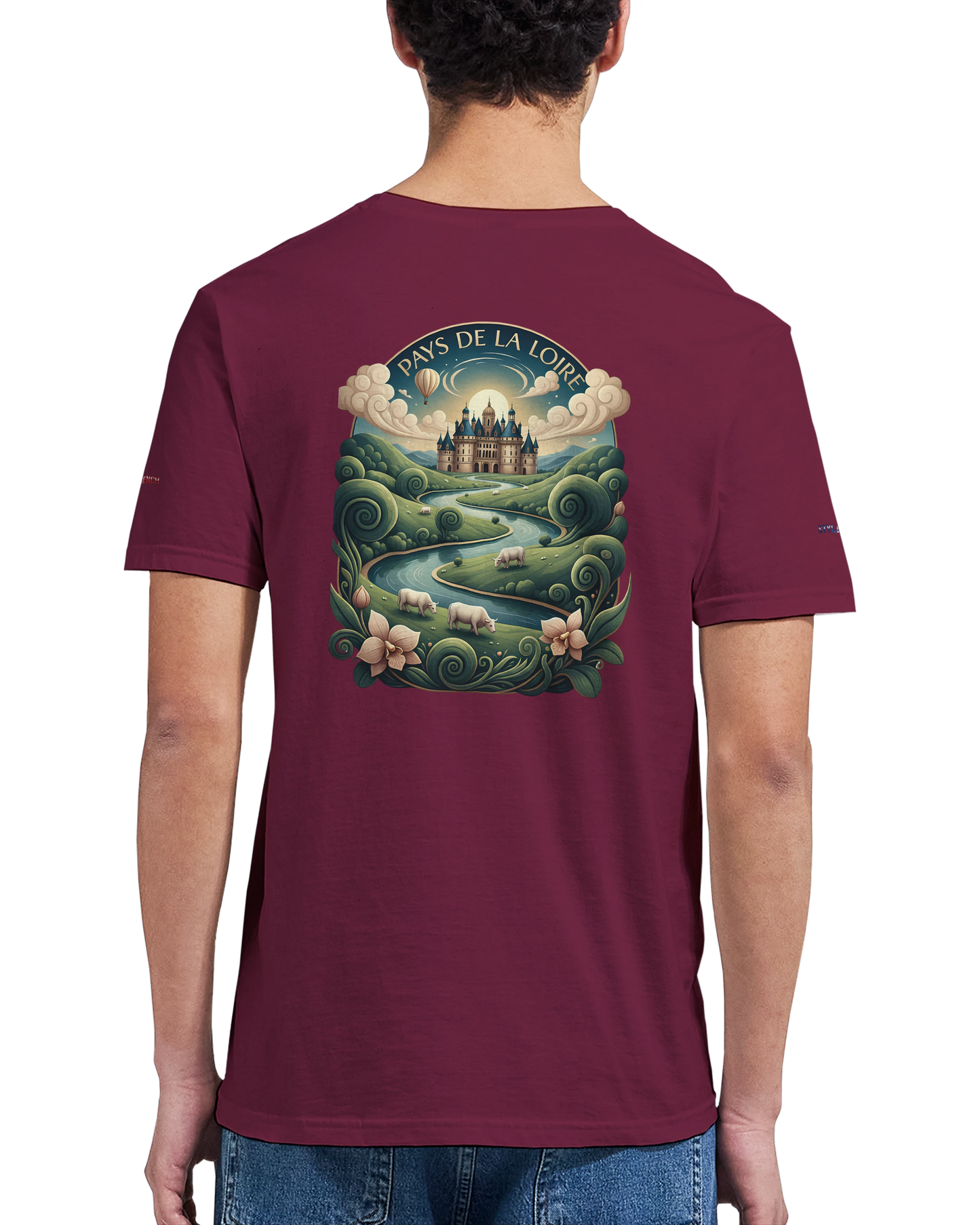 Unisex T-Shirt Pays de la Loire klassischer Rundhalsausschnitt | Gildan® 64000