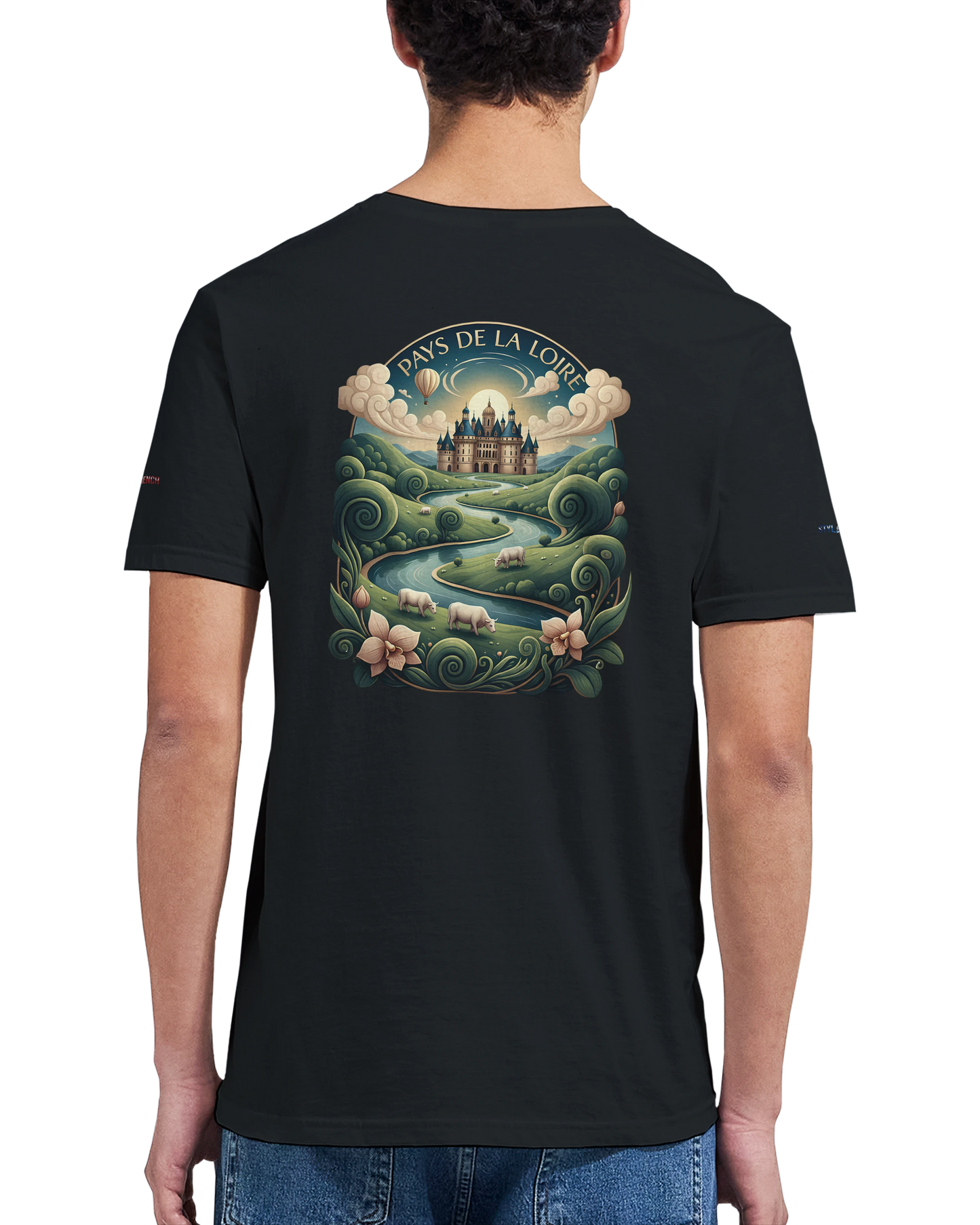 Unisex T-Shirt Pays de la Loire klassischer Rundhalsausschnitt | Gildan® 64000