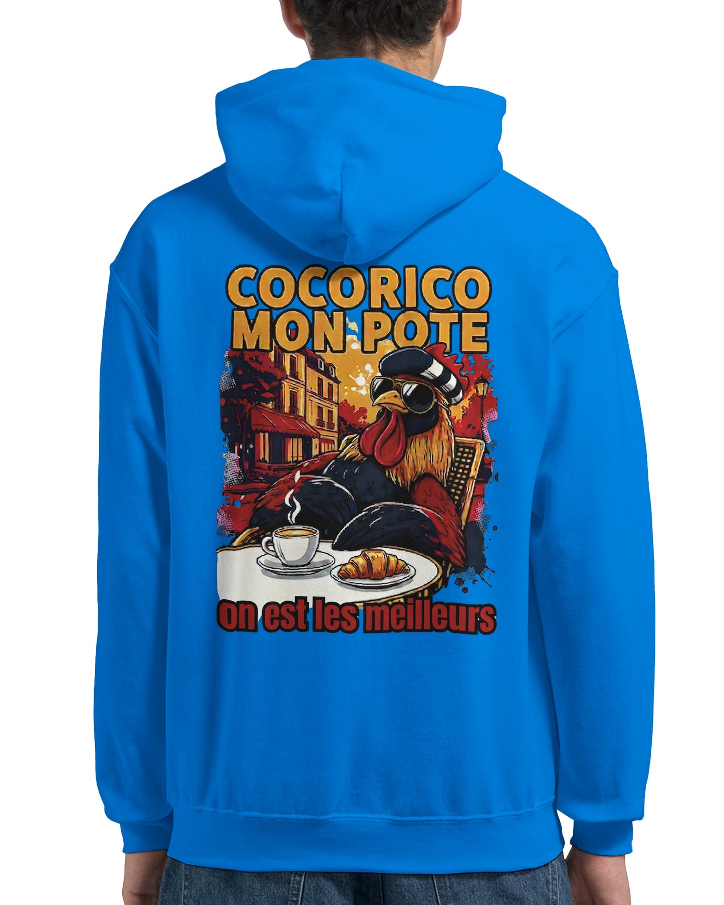 Herren-Kapuzenpullover „Cocorico, wir sind die Besten“ klassisch | Gildan® 18500