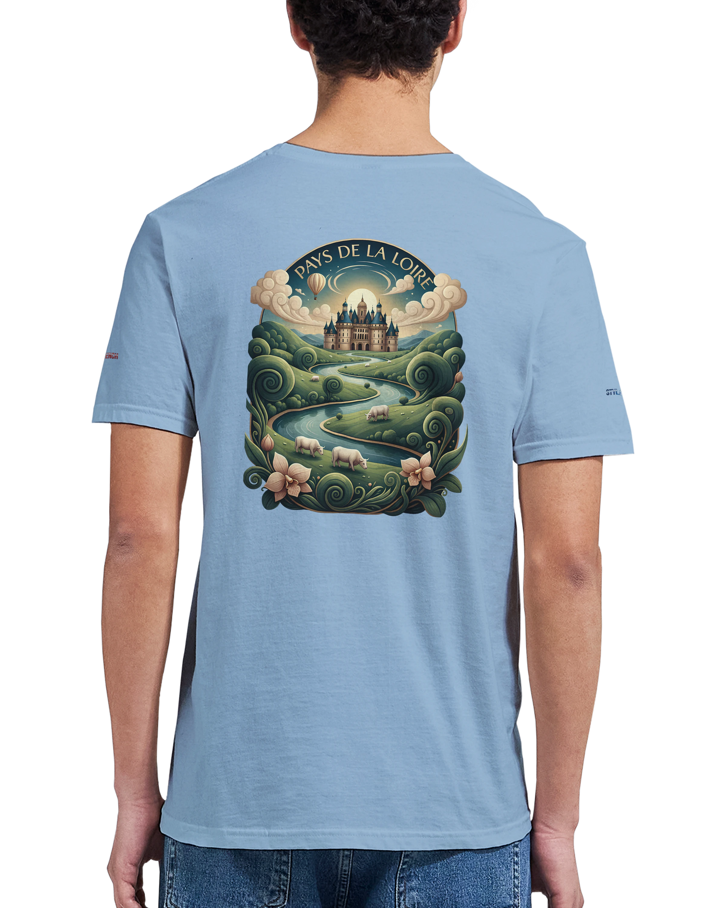 Unisex T-Shirt Pays de la Loire klassischer Rundhalsausschnitt | Gildan® 64000