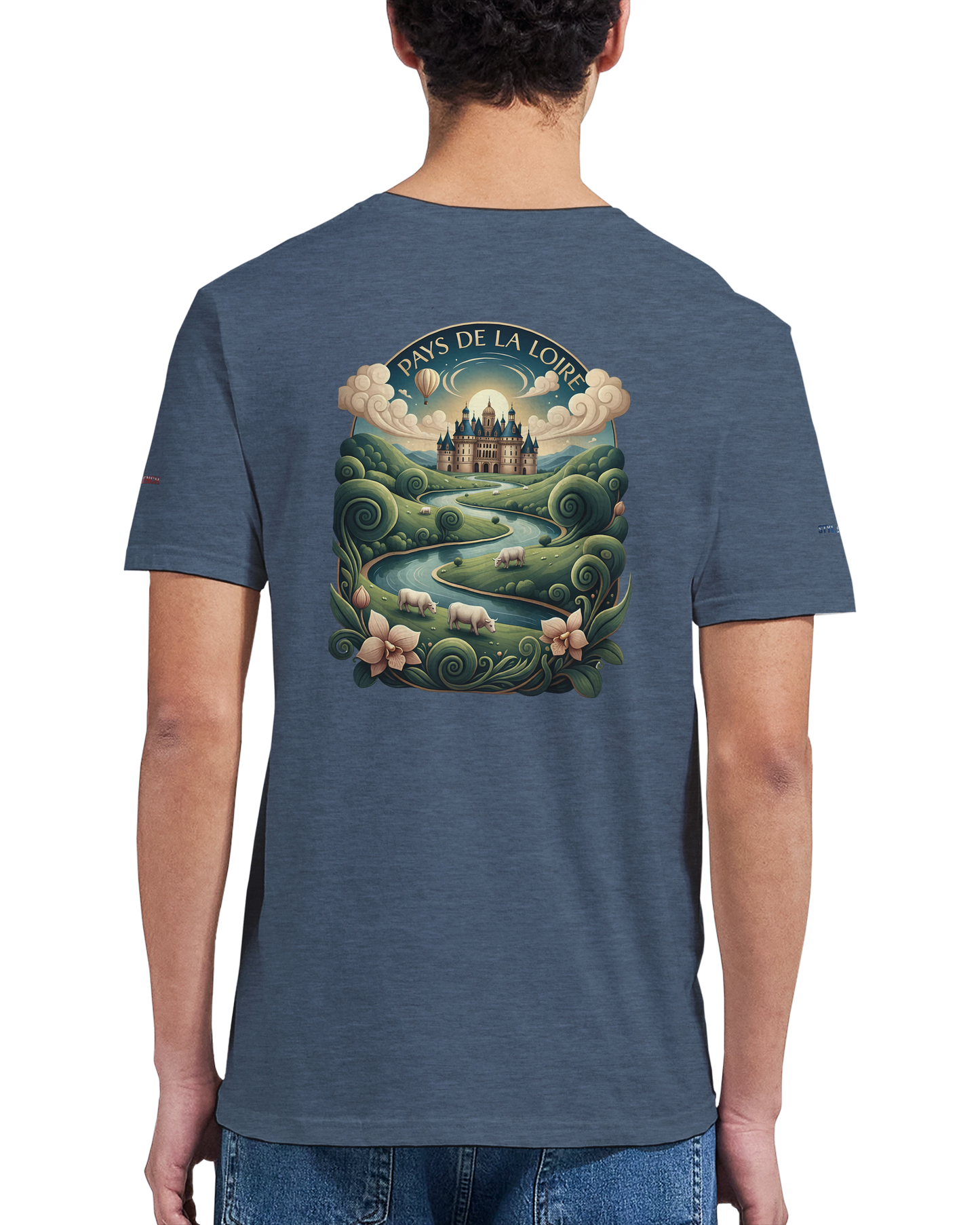 Unisex T-Shirt Pays de la Loire klassischer Rundhalsausschnitt | Gildan® 64000