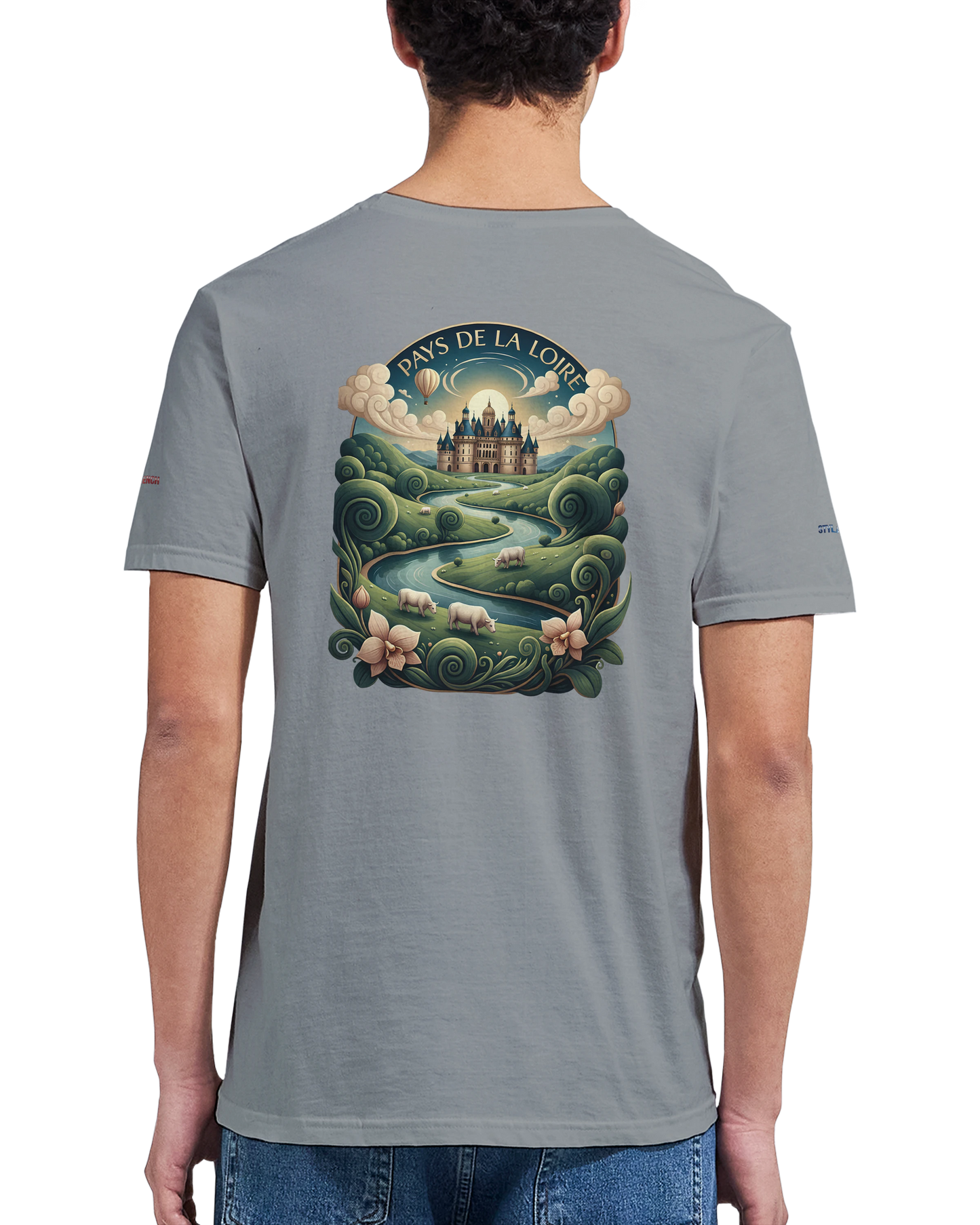 Unisex T-Shirt Pays de la Loire klassischer Rundhalsausschnitt | Gildan® 64000