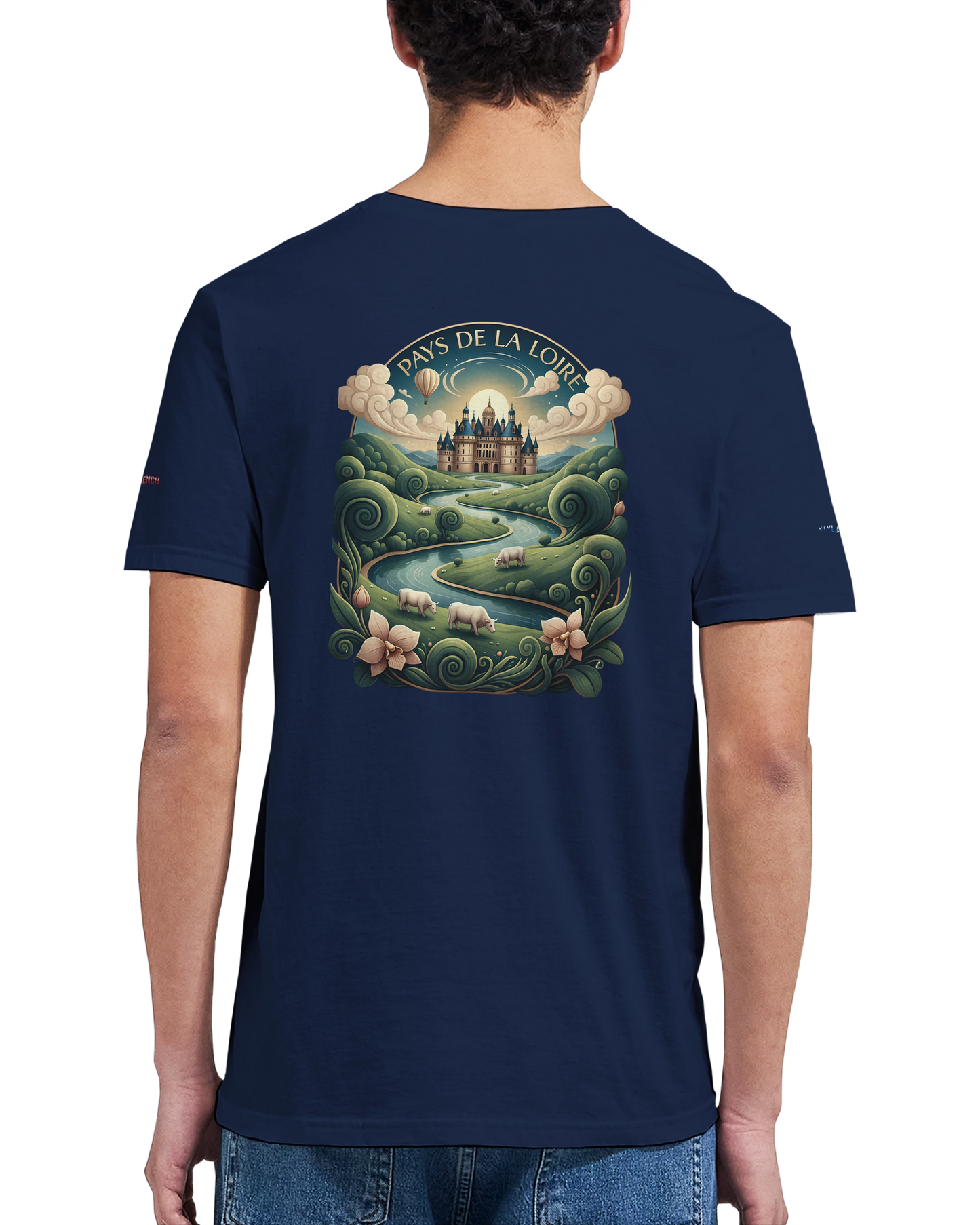 Unisex T-Shirt Pays de la Loire klassischer Rundhalsausschnitt | Gildan® 64000