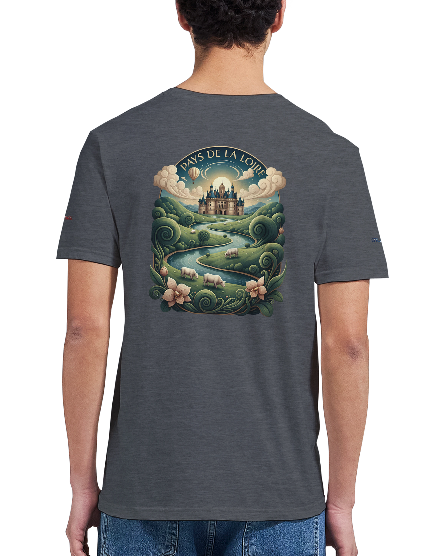 Unisex T-Shirt Pays de la Loire klassischer Rundhalsausschnitt | Gildan® 64000