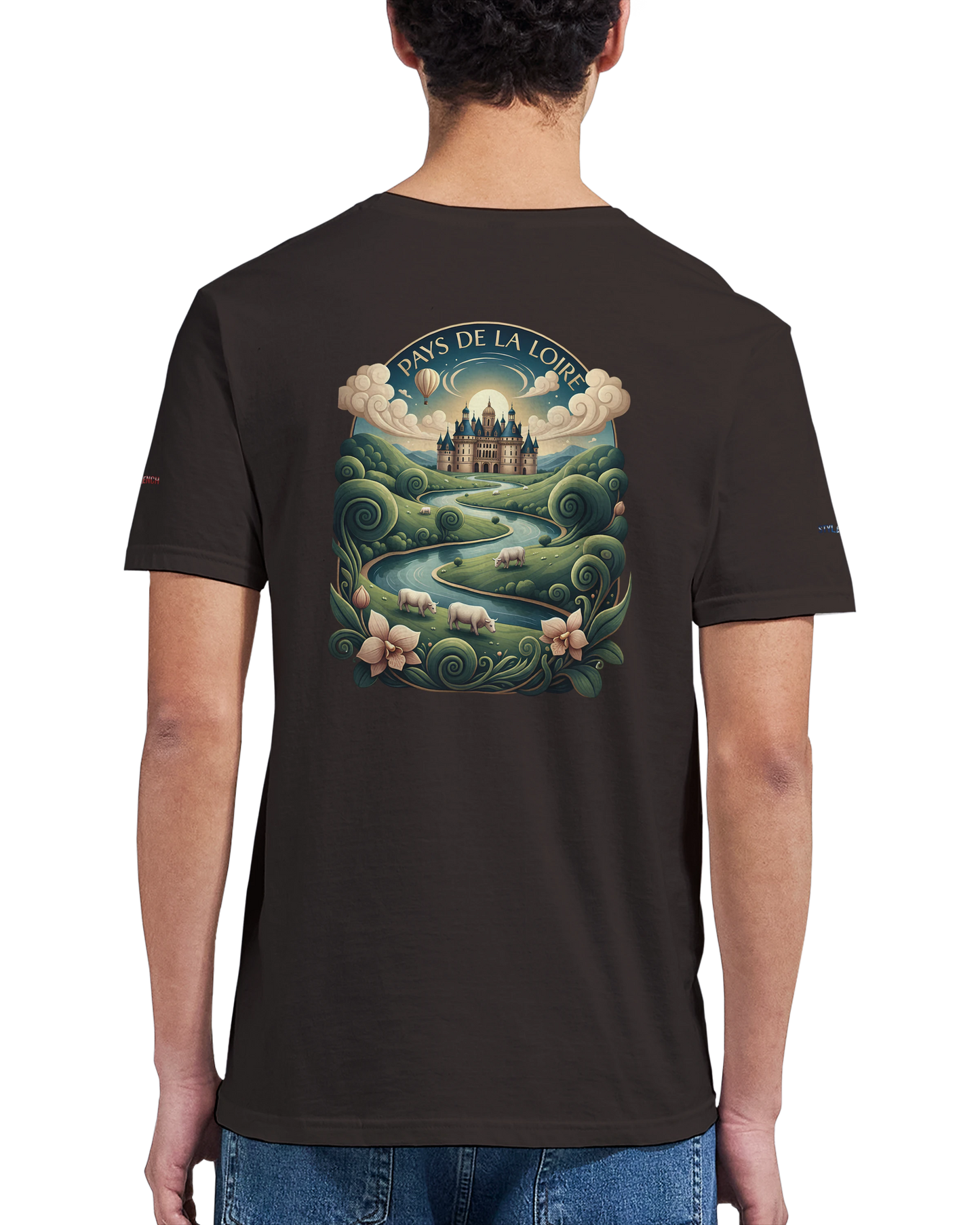 Unisex T-Shirt Pays de la Loire klassischer Rundhalsausschnitt | Gildan® 64000
