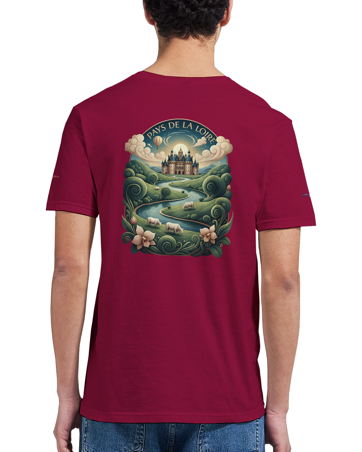 Unisex T-Shirt Pays de la Loire klassischer Rundhalsausschnitt | Gildan® 64000