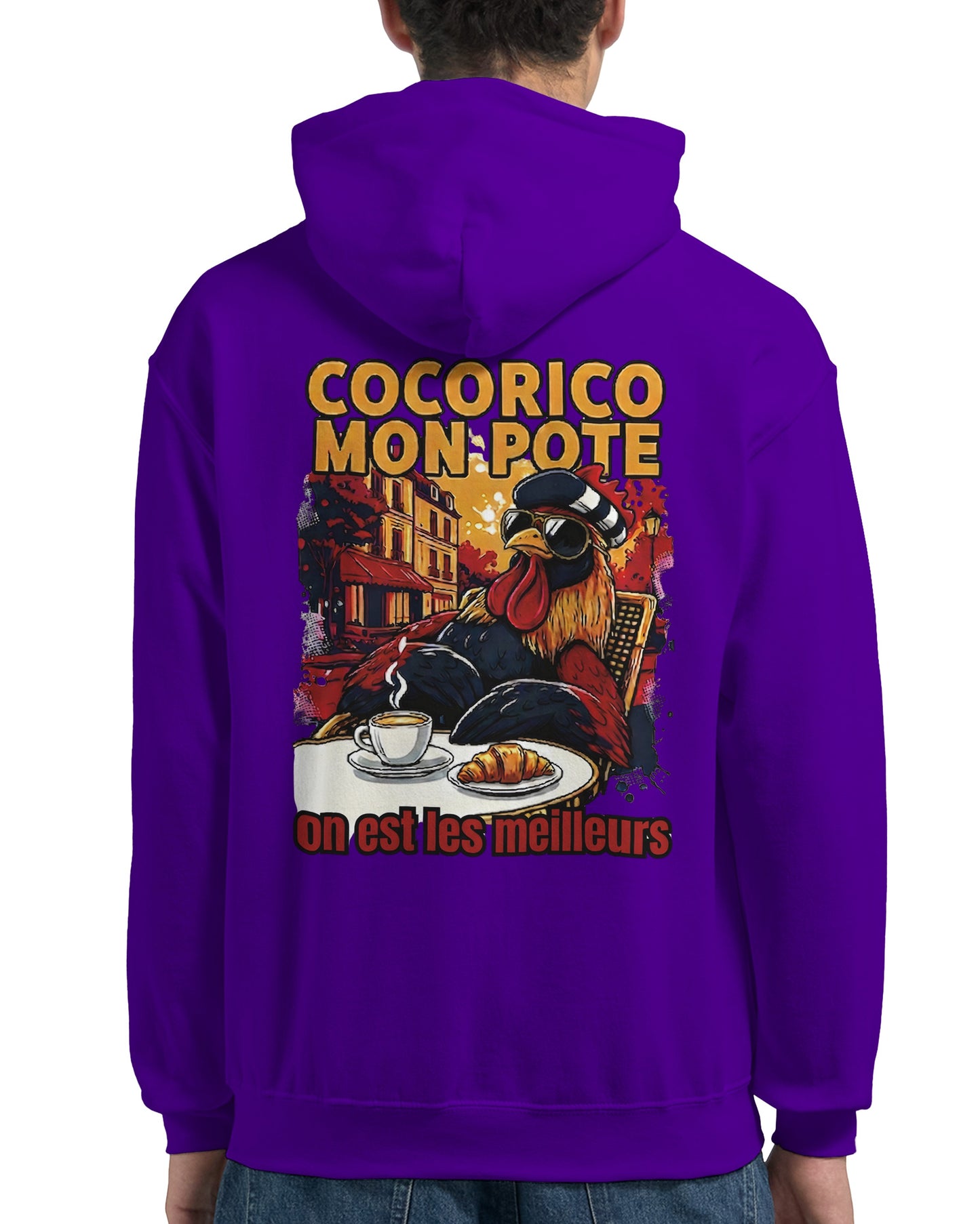 Herren-Kapuzenpullover „Cocorico, wir sind die Besten“ klassisch | Gildan® 18500