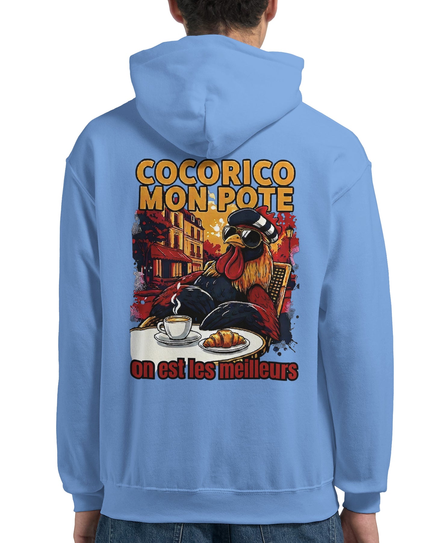 Herren-Kapuzenpullover „Cocorico, wir sind die Besten“ klassisch | Gildan® 18500