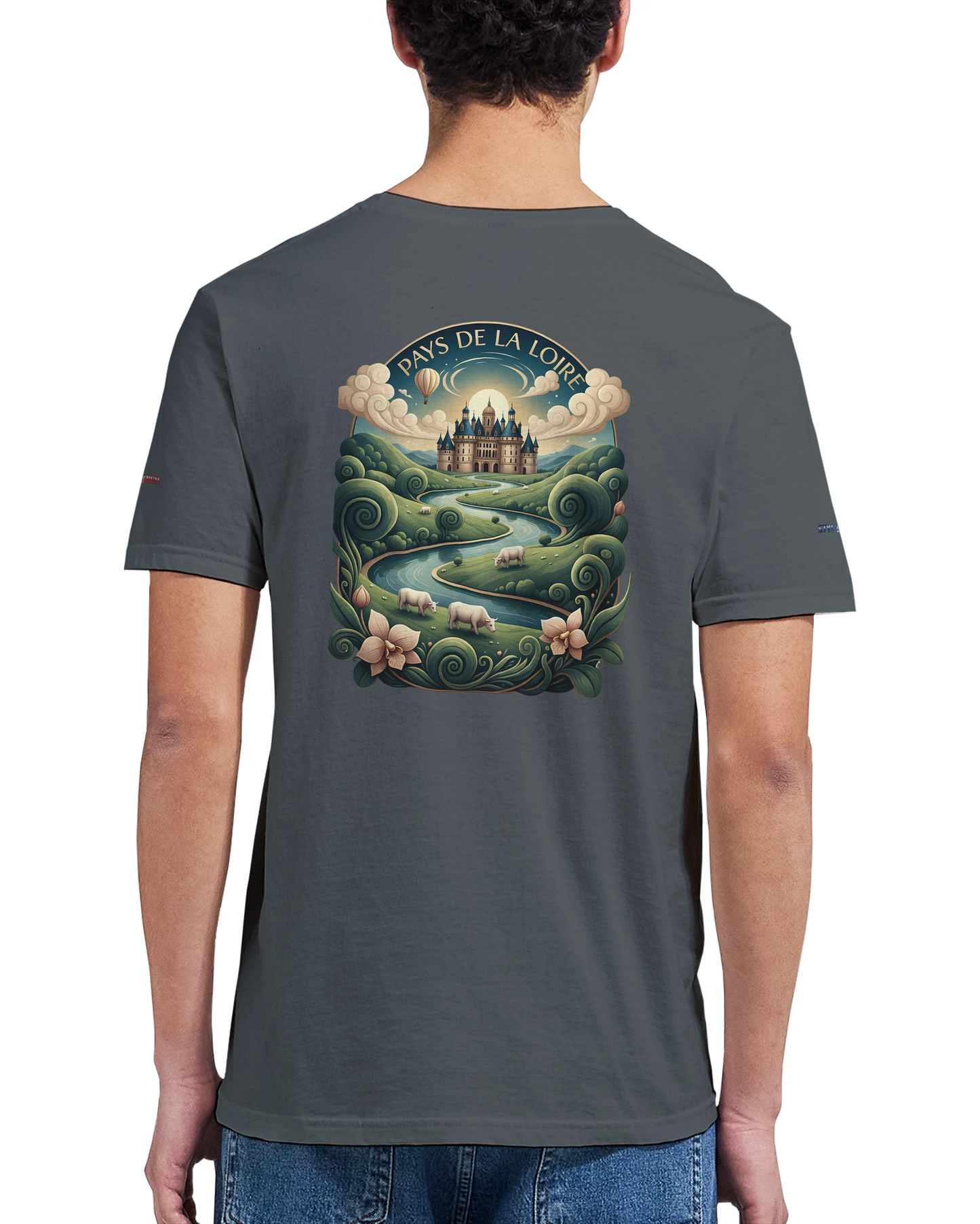 Unisex T-Shirt Pays de la Loire klassischer Rundhalsausschnitt | Gildan® 64000