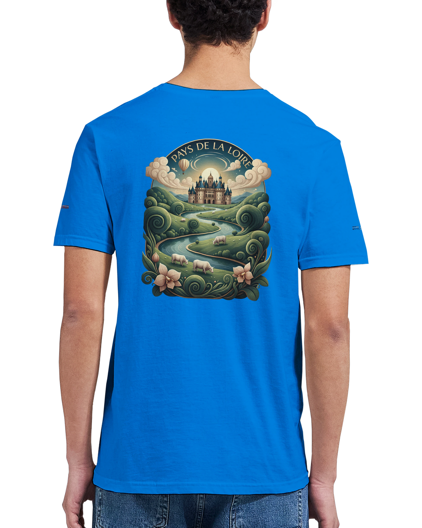 Unisex T-Shirt Pays de la Loire klassischer Rundhalsausschnitt | Gildan® 64000