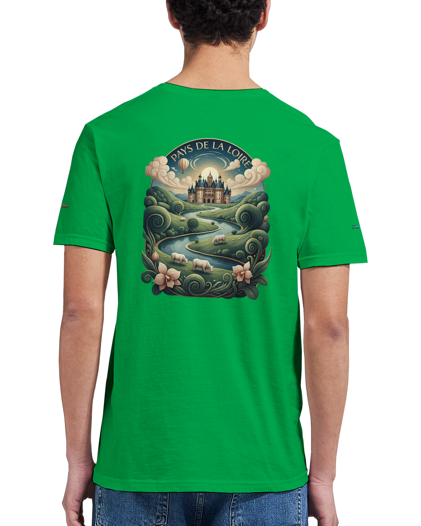 Unisex T-Shirt Pays de la Loire klassischer Rundhalsausschnitt | Gildan® 64000