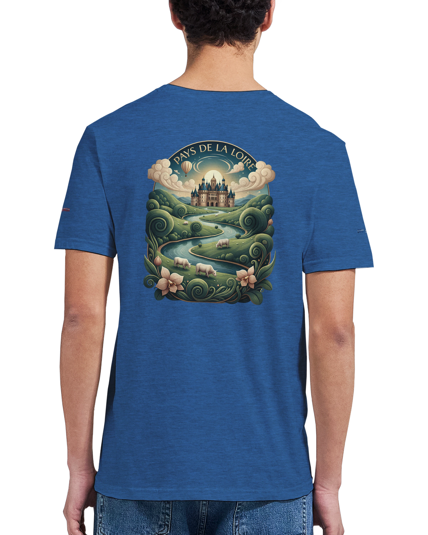 Unisex T-Shirt Pays de la Loire klassischer Rundhalsausschnitt | Gildan® 64000