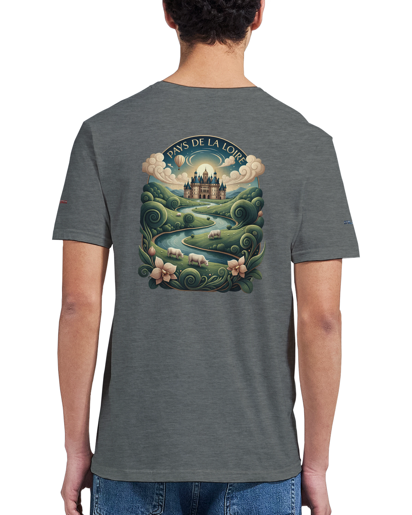 Unisex T-Shirt Pays de la Loire klassischer Rundhalsausschnitt | Gildan® 64000