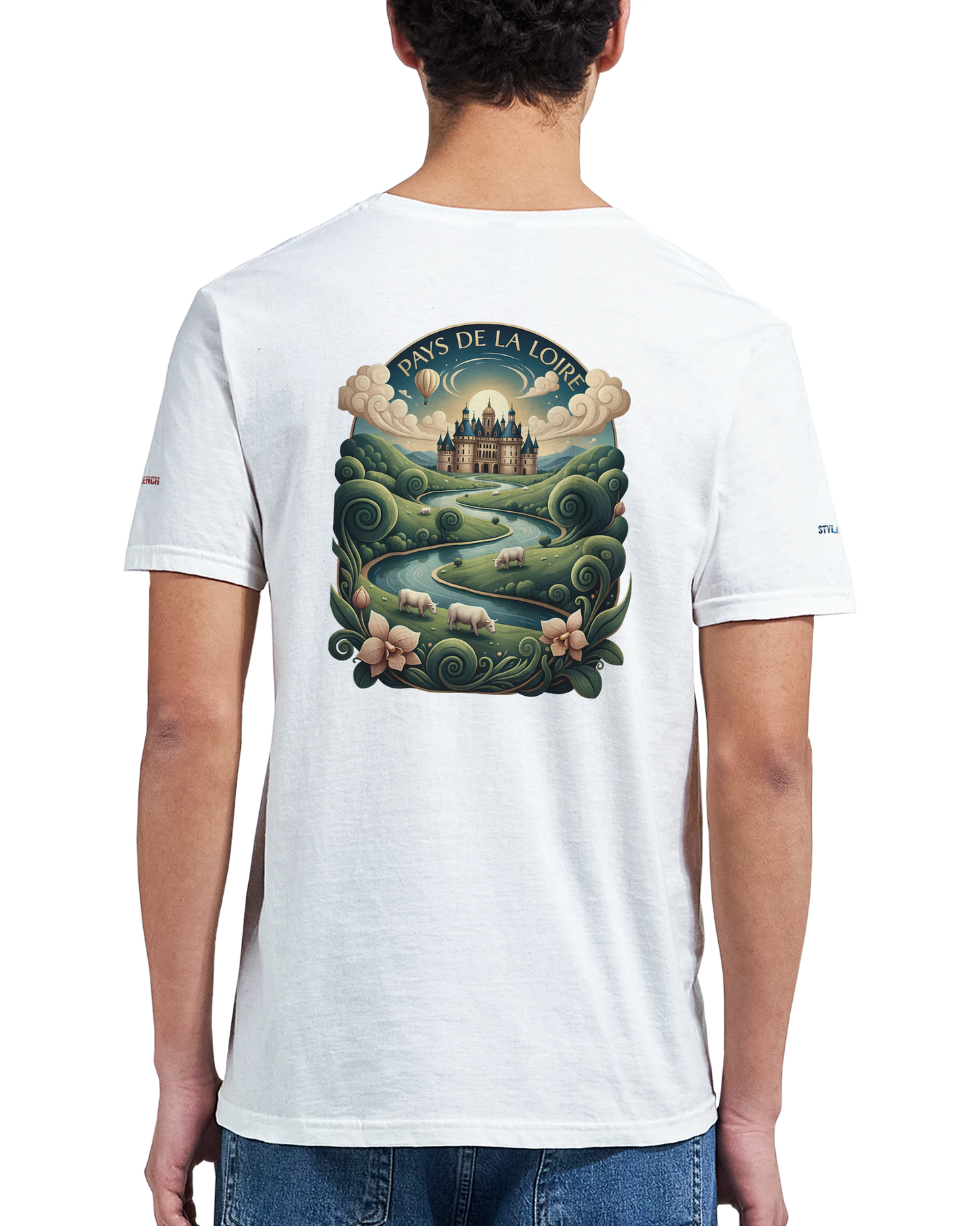 Unisex T-Shirt Pays de la Loire klassischer Rundhalsausschnitt | Gildan® 64000