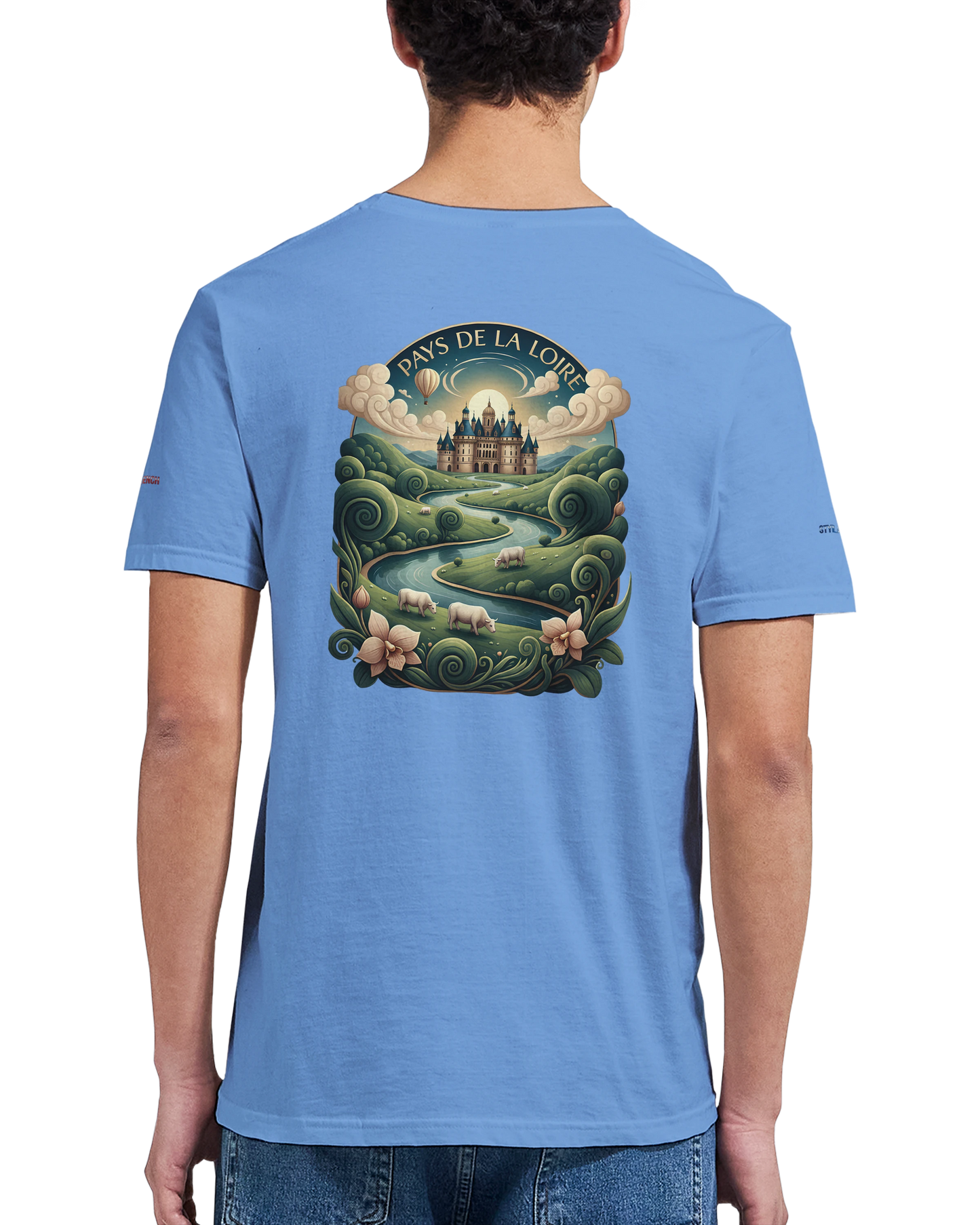 Unisex T-Shirt Pays de la Loire klassischer Rundhalsausschnitt | Gildan® 64000