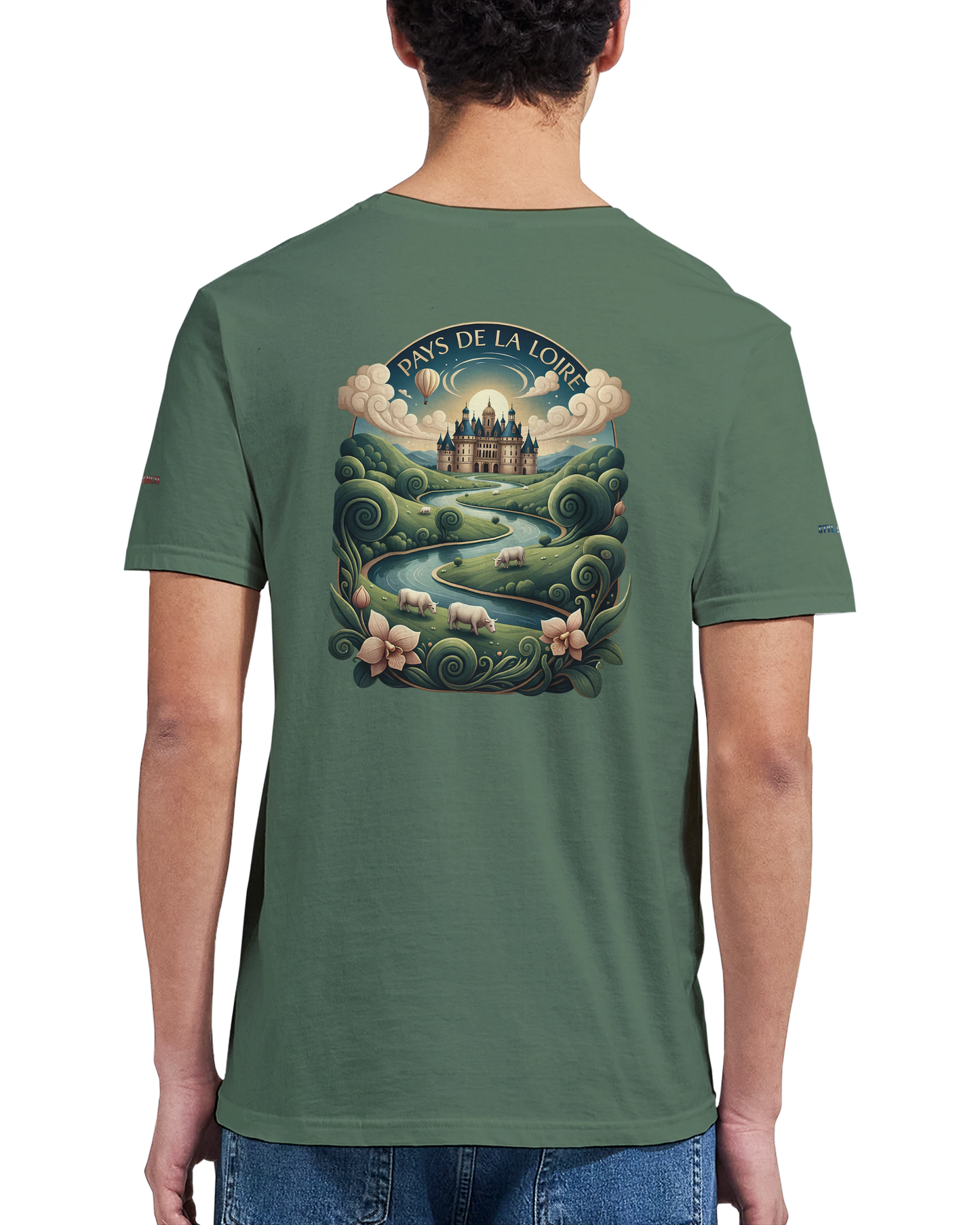 Unisex T-Shirt Pays de la Loire klassischer Rundhalsausschnitt | Gildan® 64000