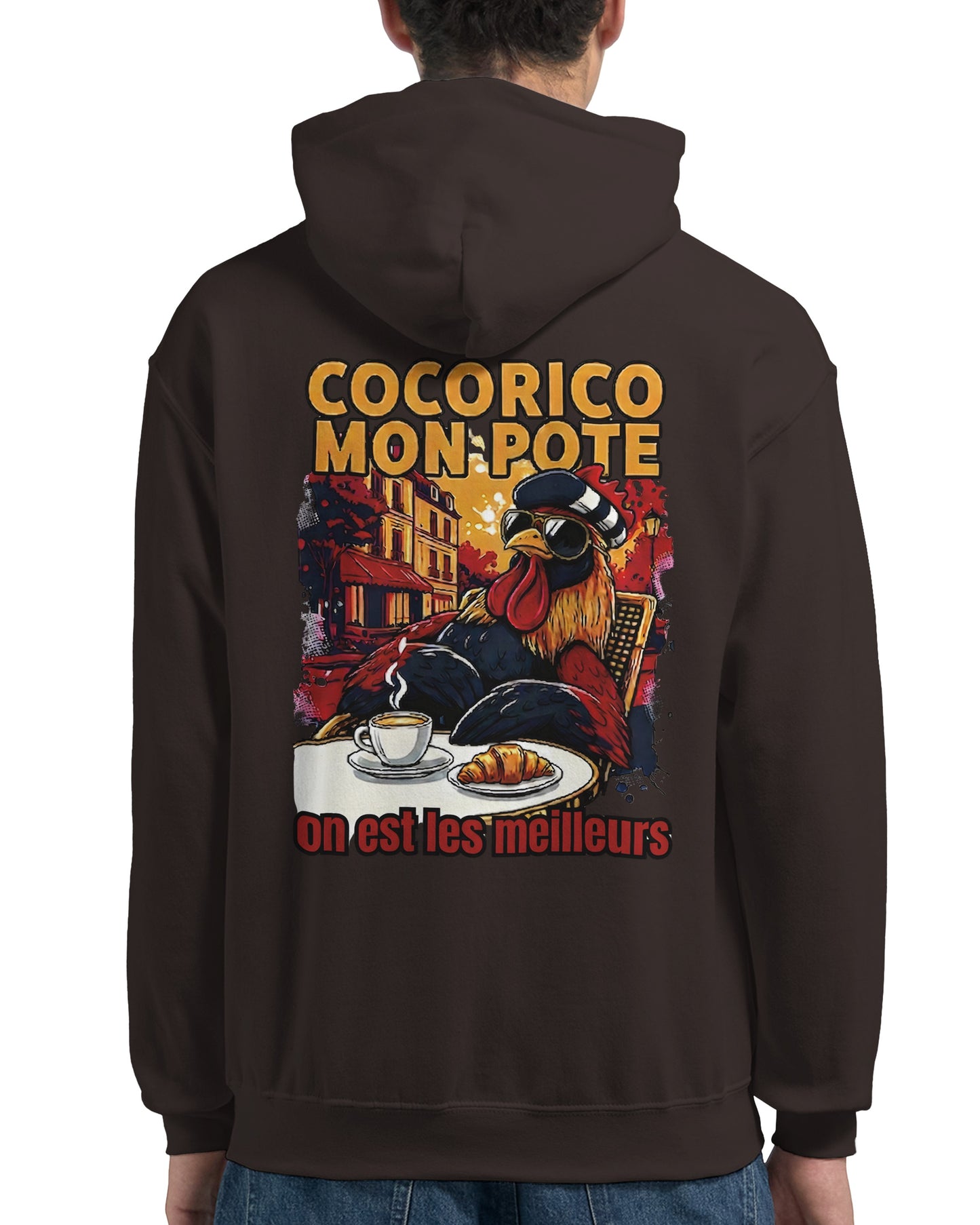Herren-Kapuzenpullover „Cocorico, wir sind die Besten“ klassisch | Gildan® 18500