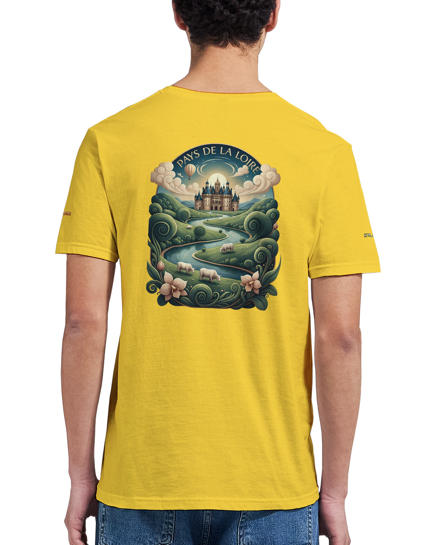 Unisex T-Shirt Pays de la Loire klassischer Rundhalsausschnitt | Gildan® 64000