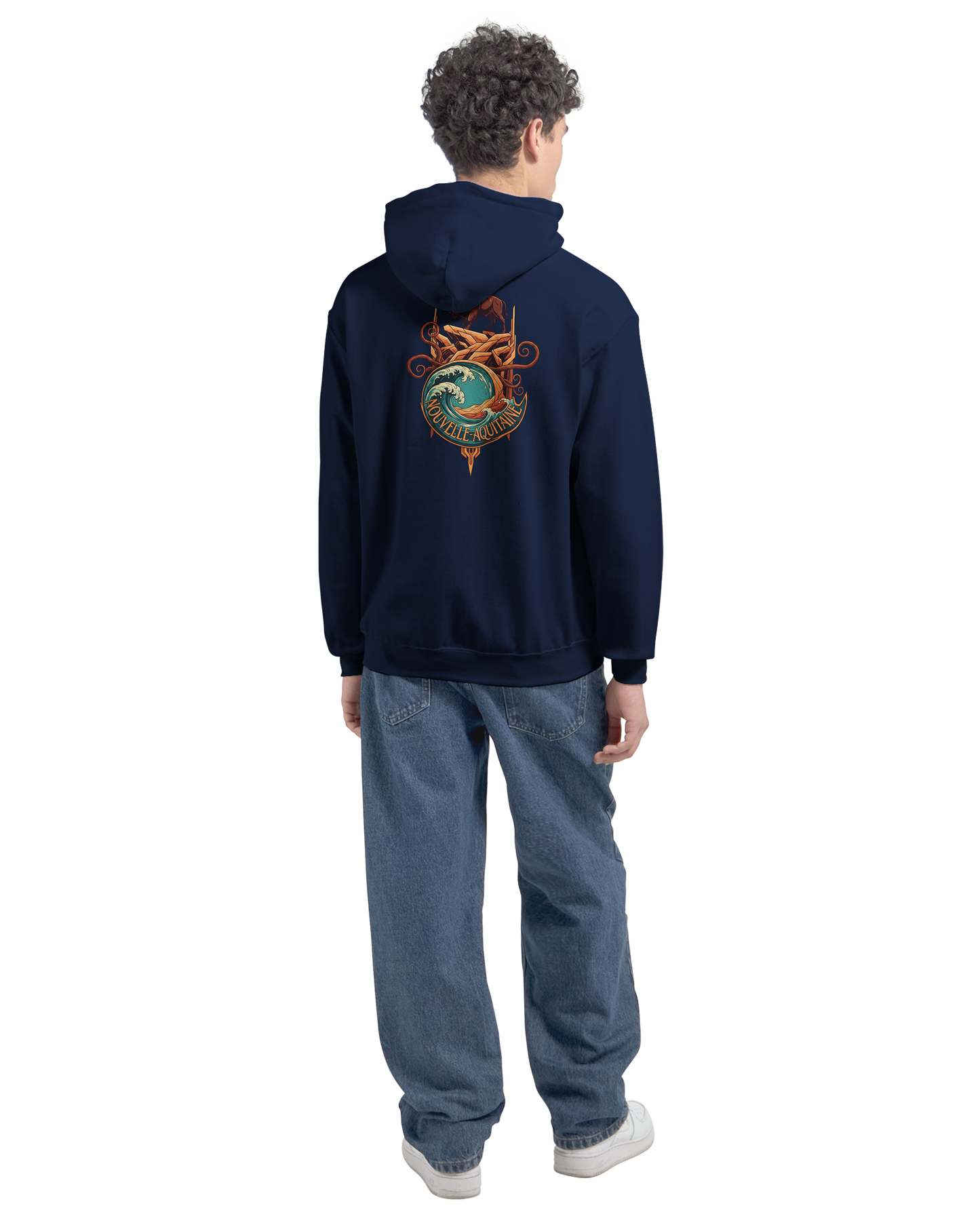 Gildan SF500 Adult New Aquitaine Medium Fleece Hoodie