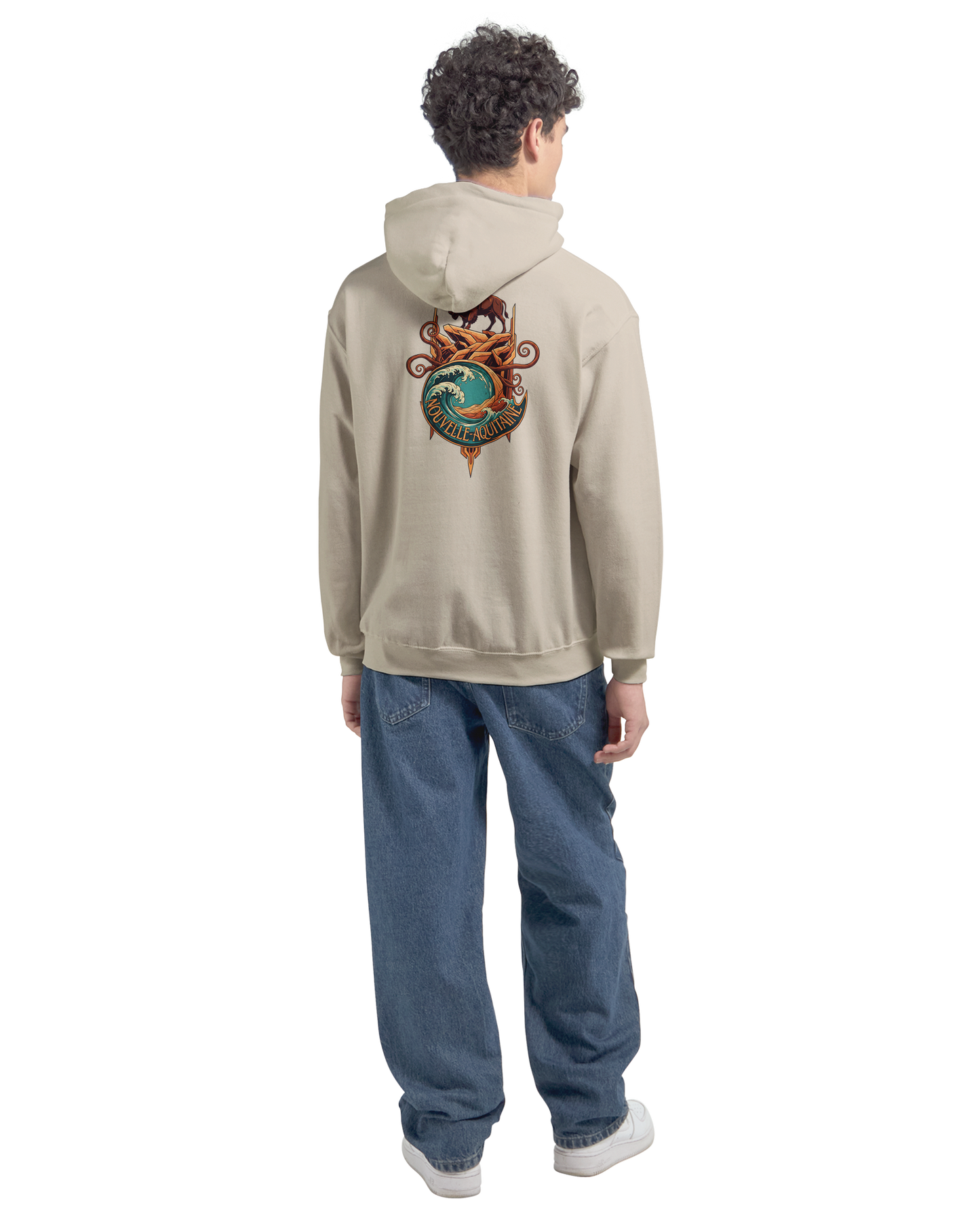 Gildan SF500 Adult New Aquitaine Medium Fleece Hoodie