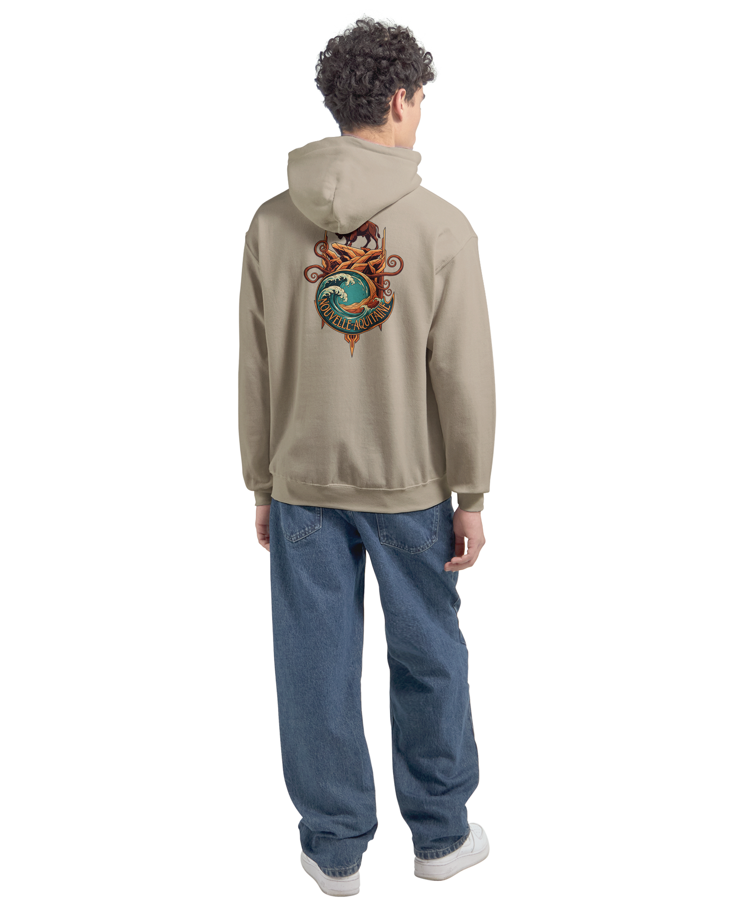 Gildan SF500 Adult New Aquitaine Medium Fleece Hoodie