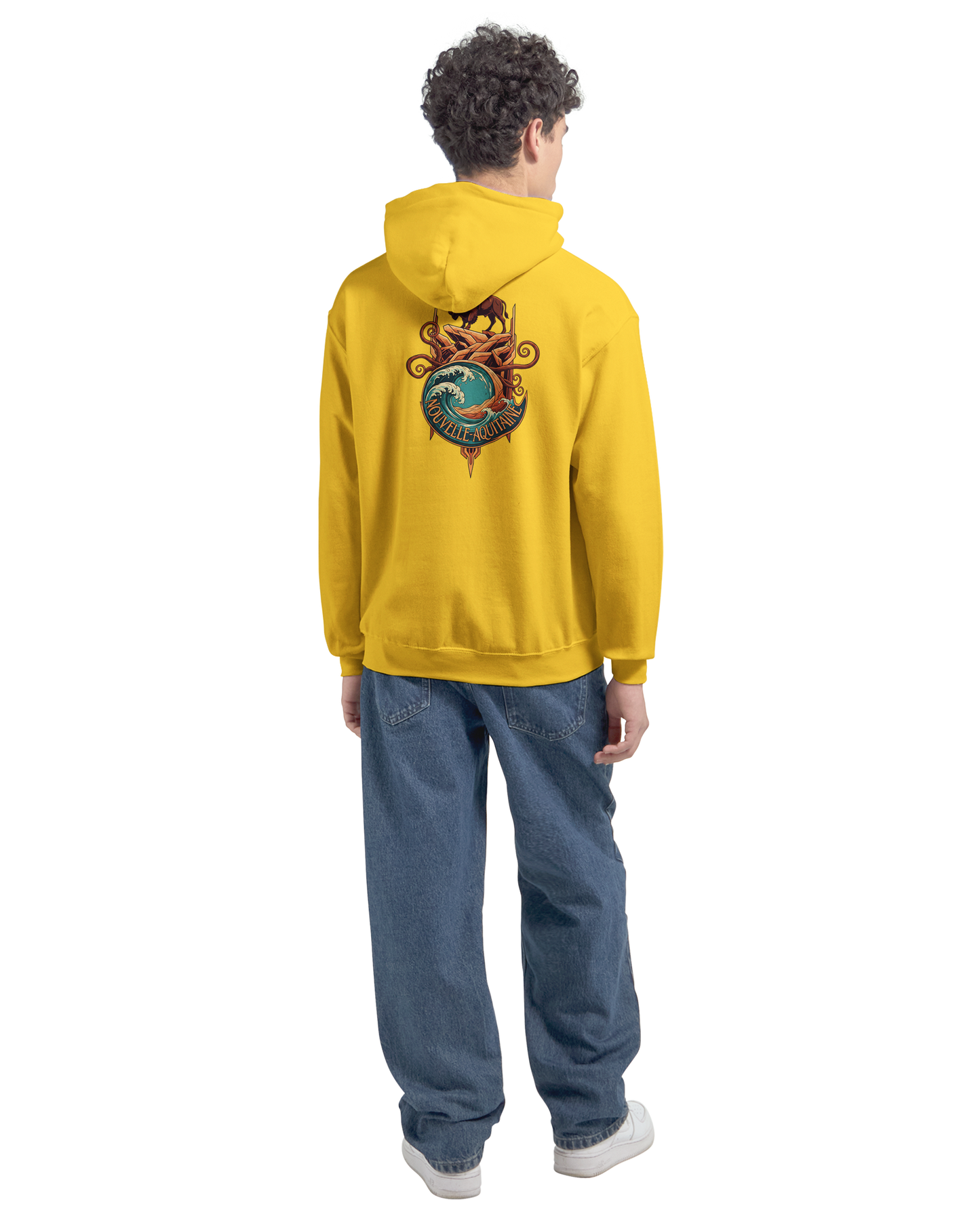 Gildan SF500 Adult New Aquitaine Medium Fleece Hoodie