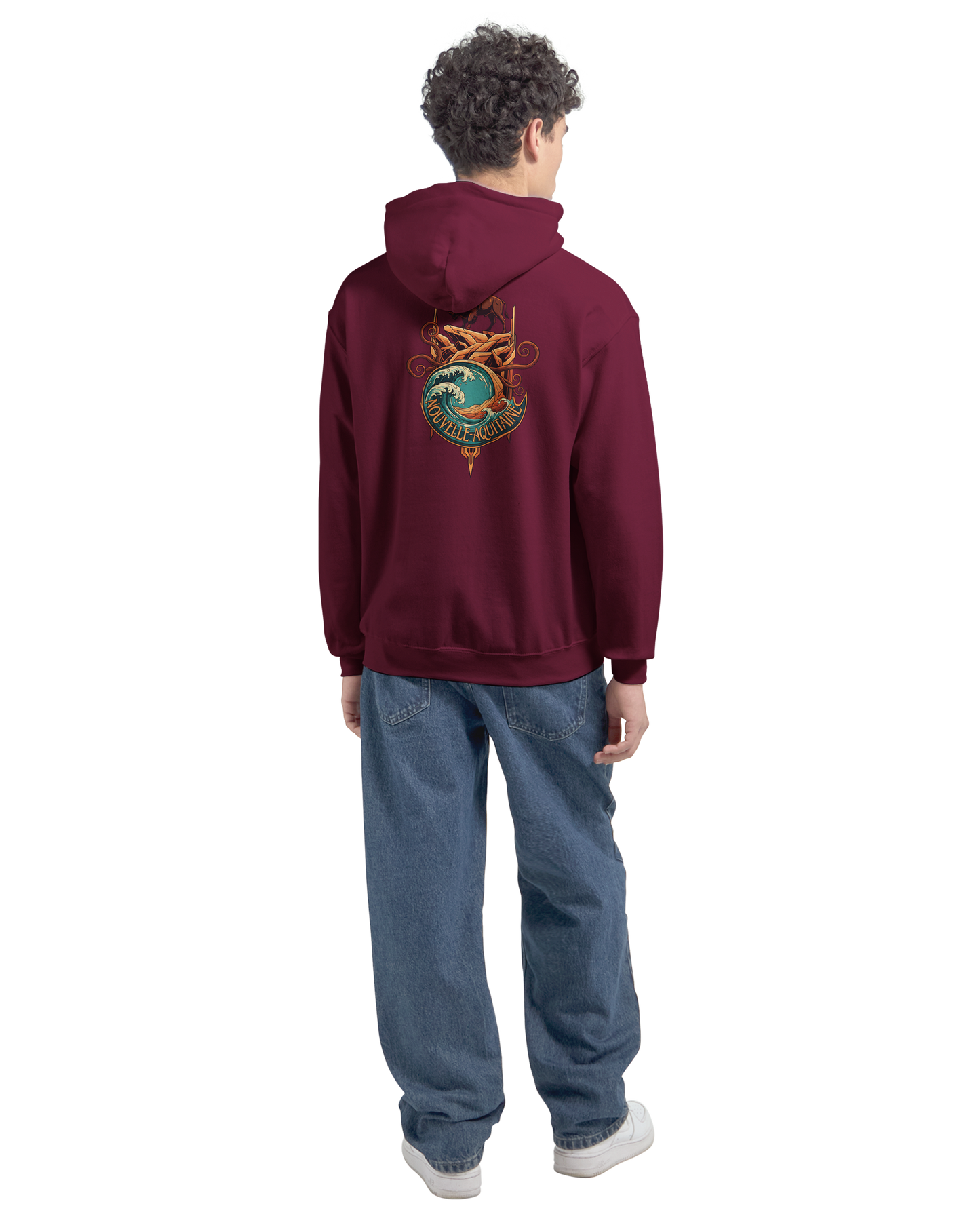 Gildan SF500 Adult New Aquitaine Medium Fleece Hoodie