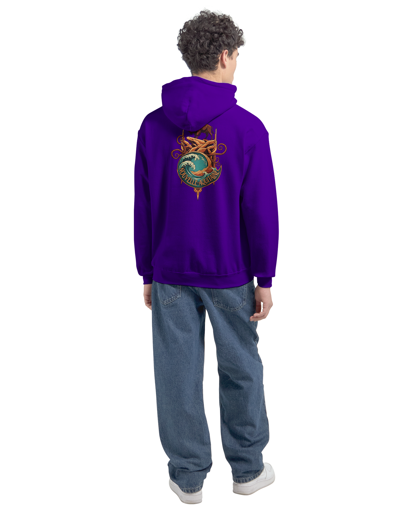 Gildan SF500 Adult New Aquitaine Medium Fleece Hoodie