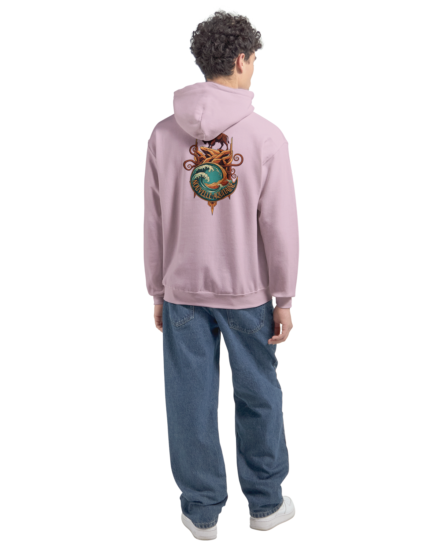 Gildan SF500 Adult New Aquitaine Medium Fleece Hoodie