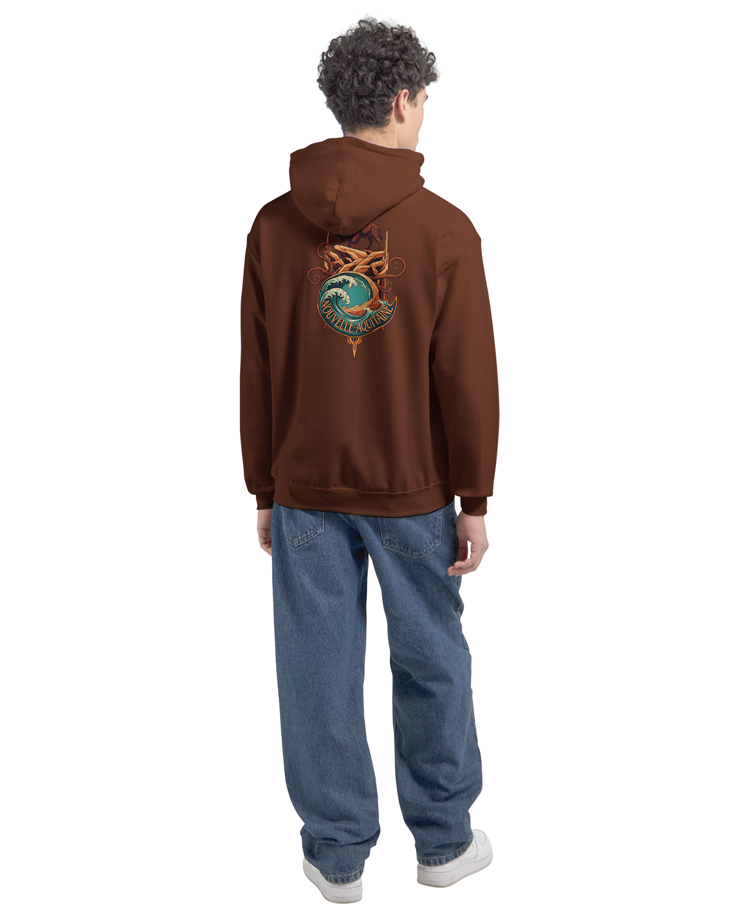 Gildan SF500 Adult New Aquitaine Medium Fleece Hoodie