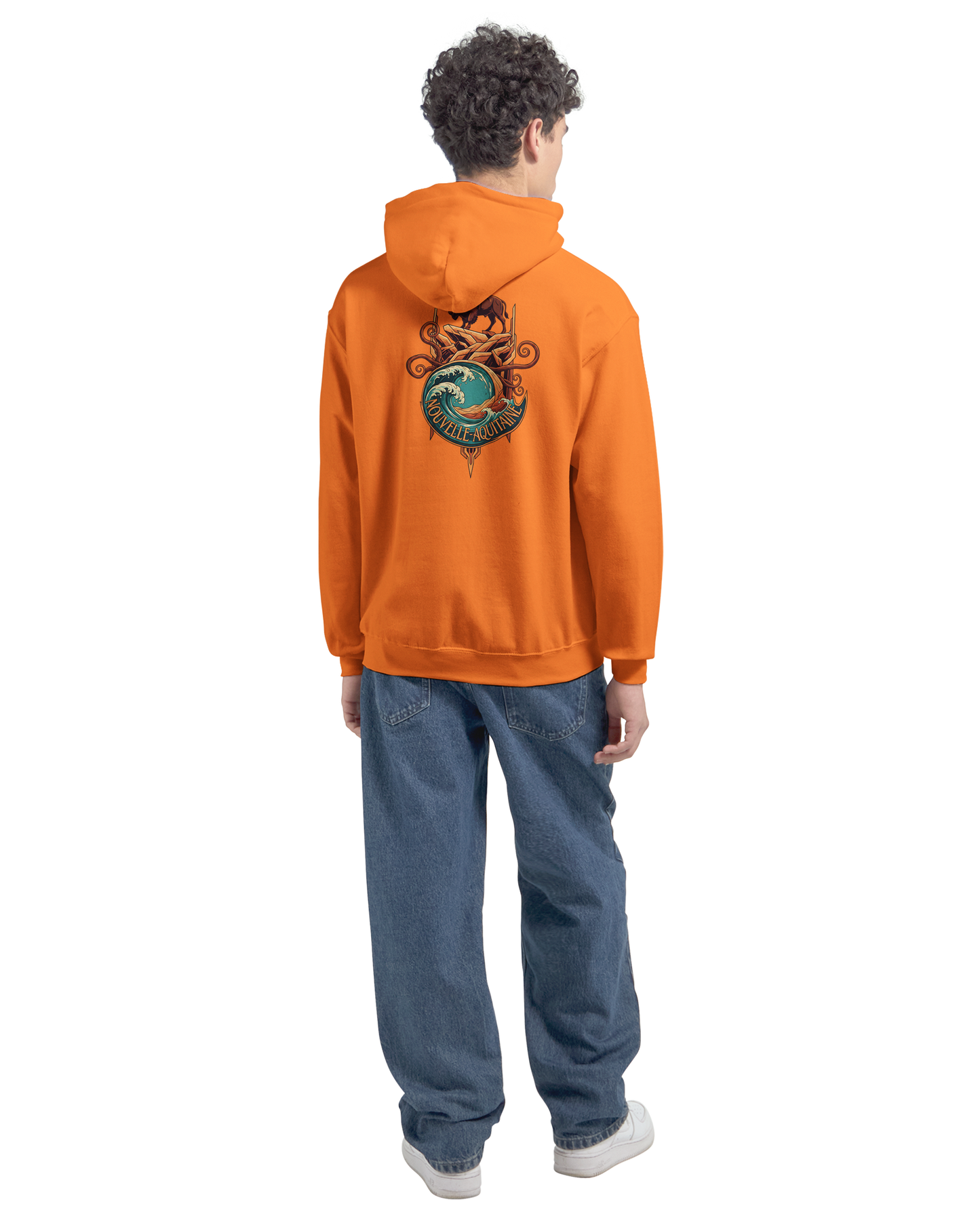 Gildan SF500 Adult New Aquitaine Medium Fleece Hoodie