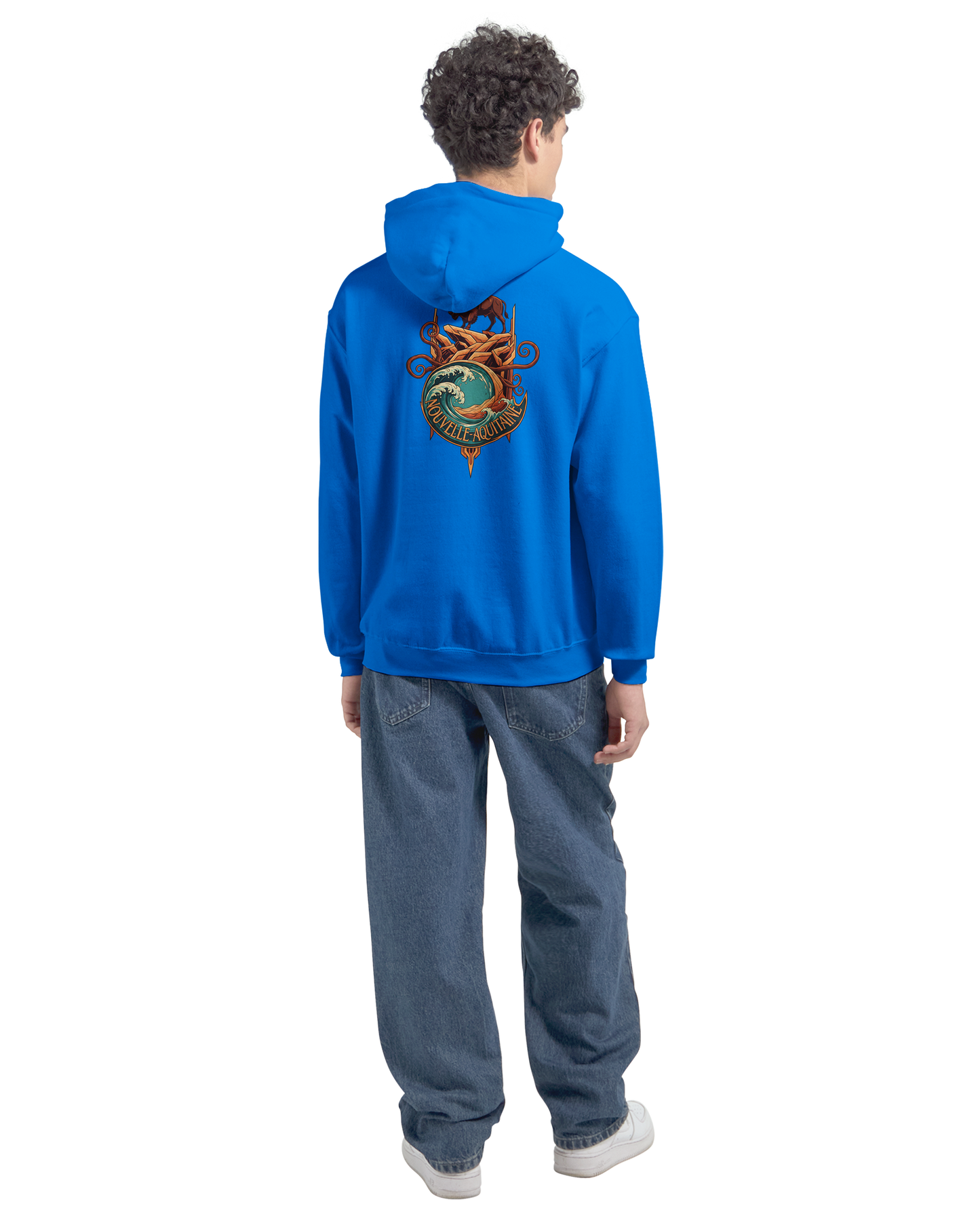 Gildan SF500 Adult New Aquitaine Medium Fleece Hoodie
