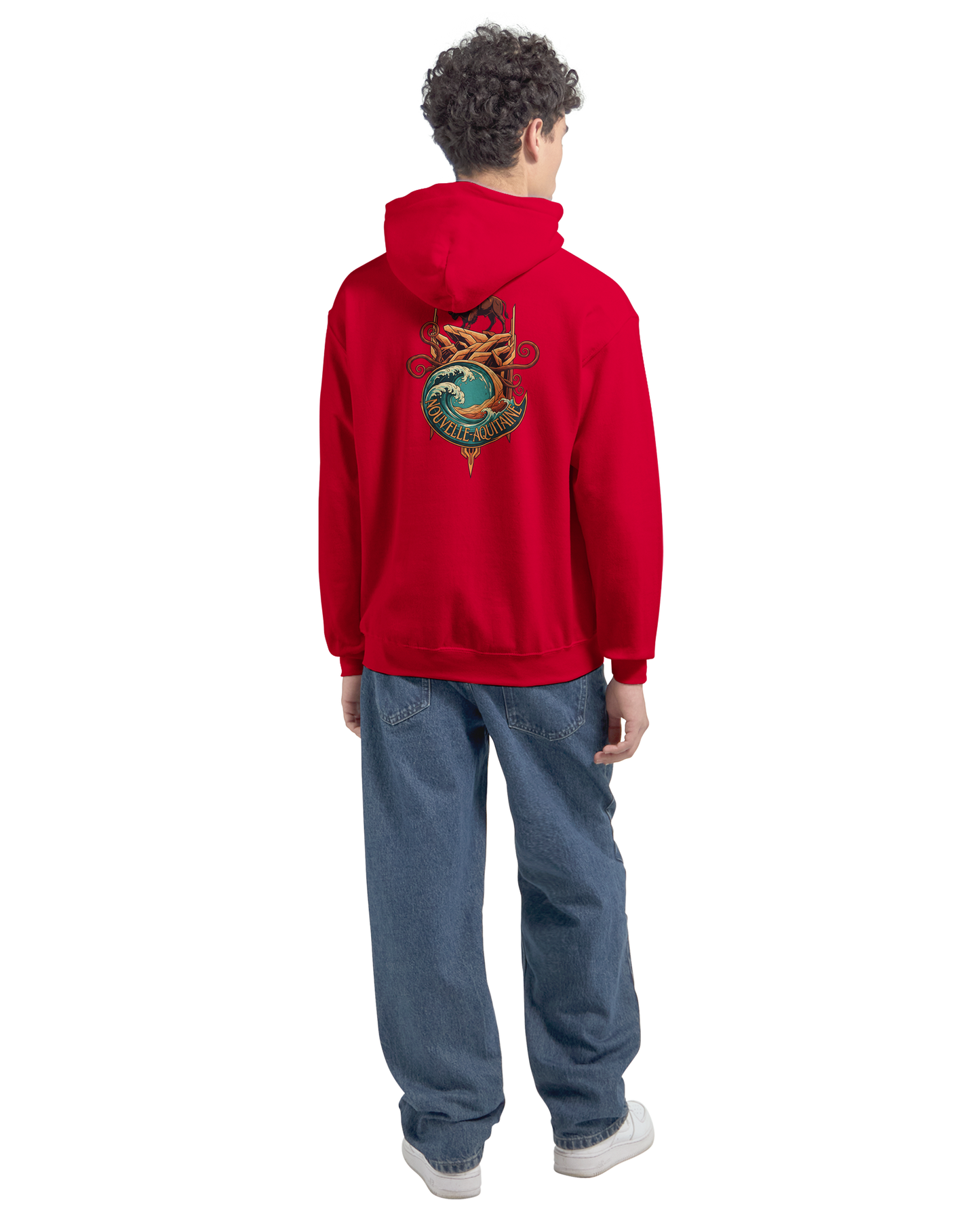 Gildan SF500 Adult New Aquitaine Medium Fleece Hoodie