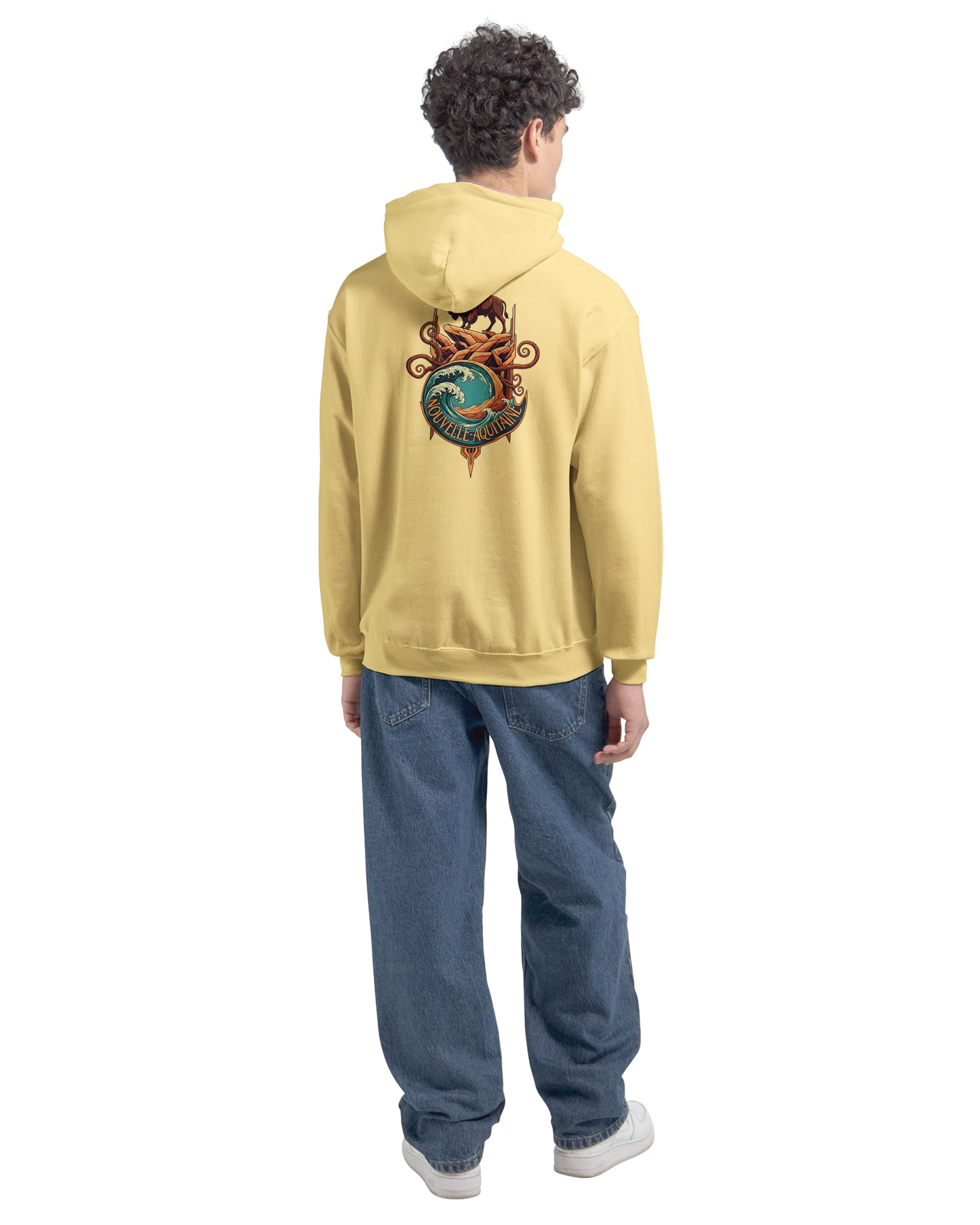 Gildan SF500 Adult New Aquitaine Medium Fleece Hoodie