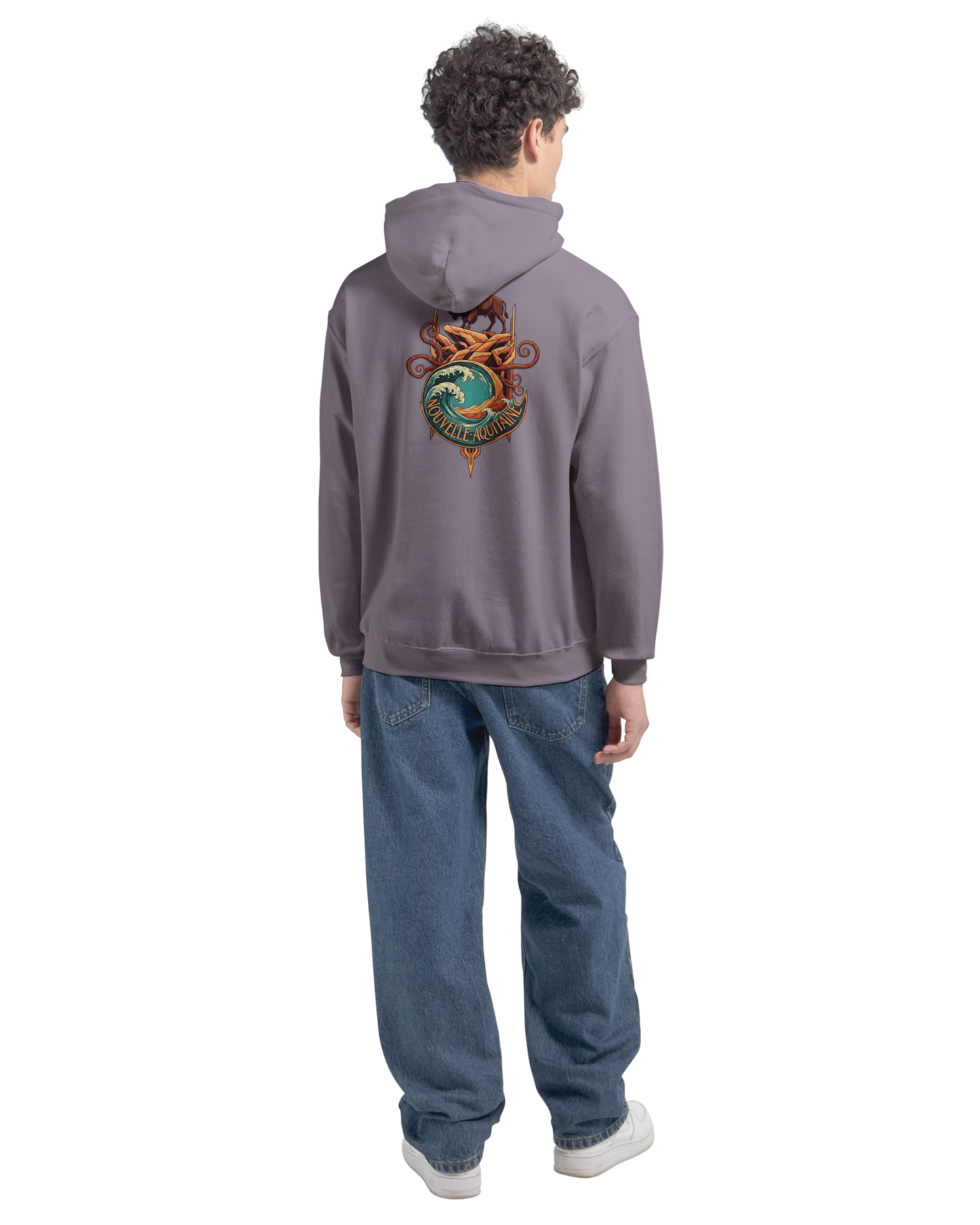 Gildan SF500 Adult New Aquitaine Medium Fleece Hoodie