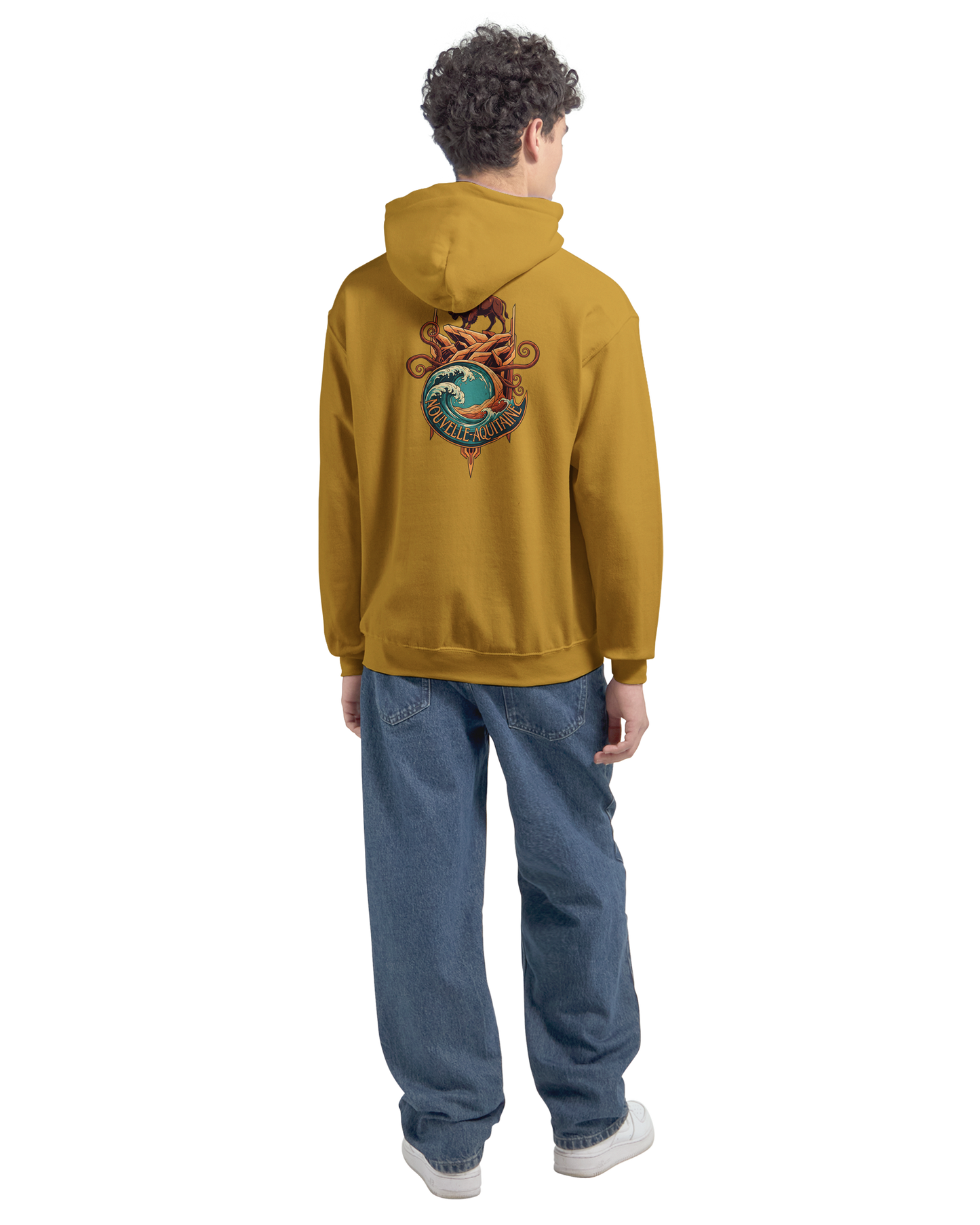 Gildan SF500 Adult New Aquitaine Medium Fleece Hoodie