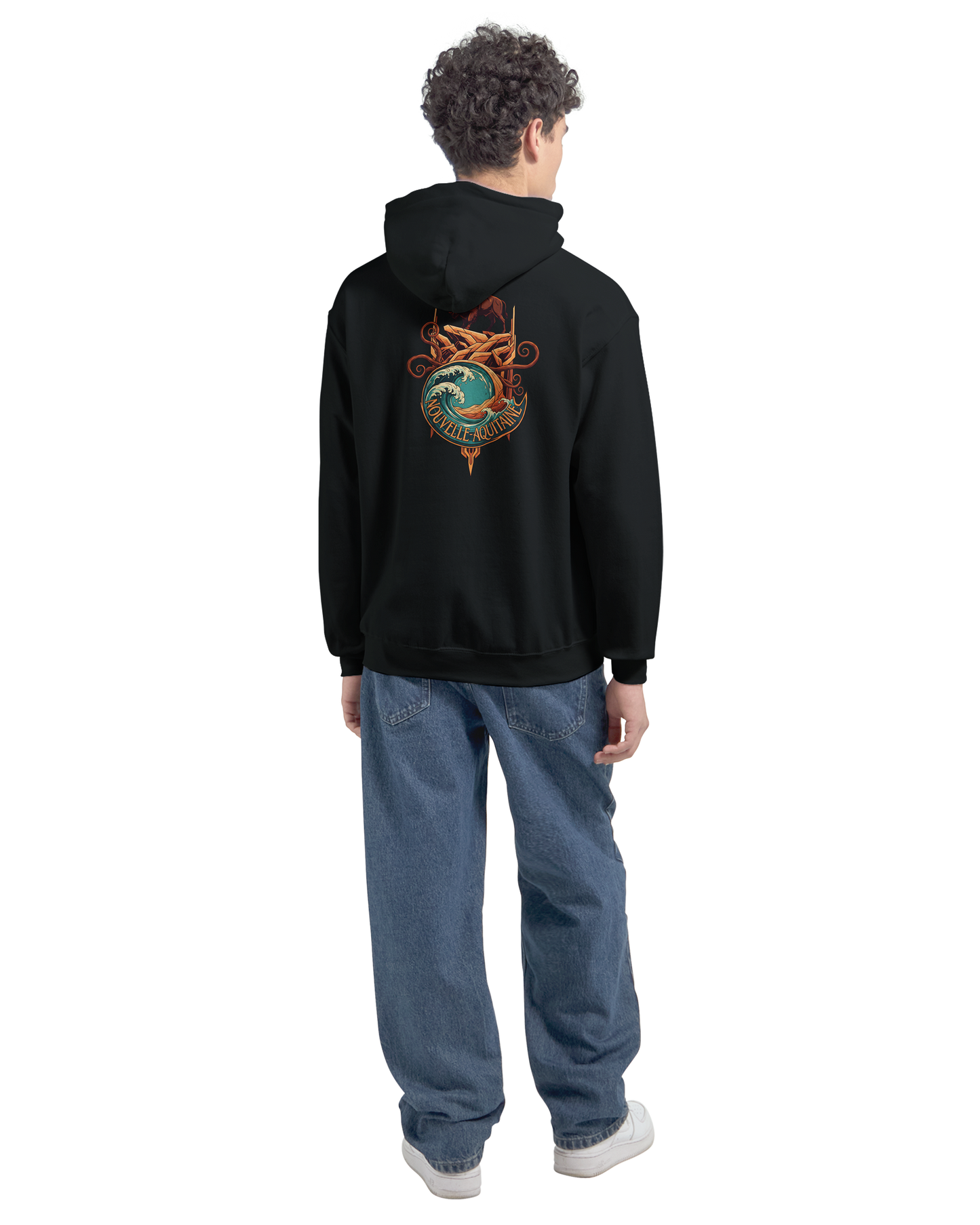 Gildan SF500 Adult New Aquitaine Medium Fleece Hoodie