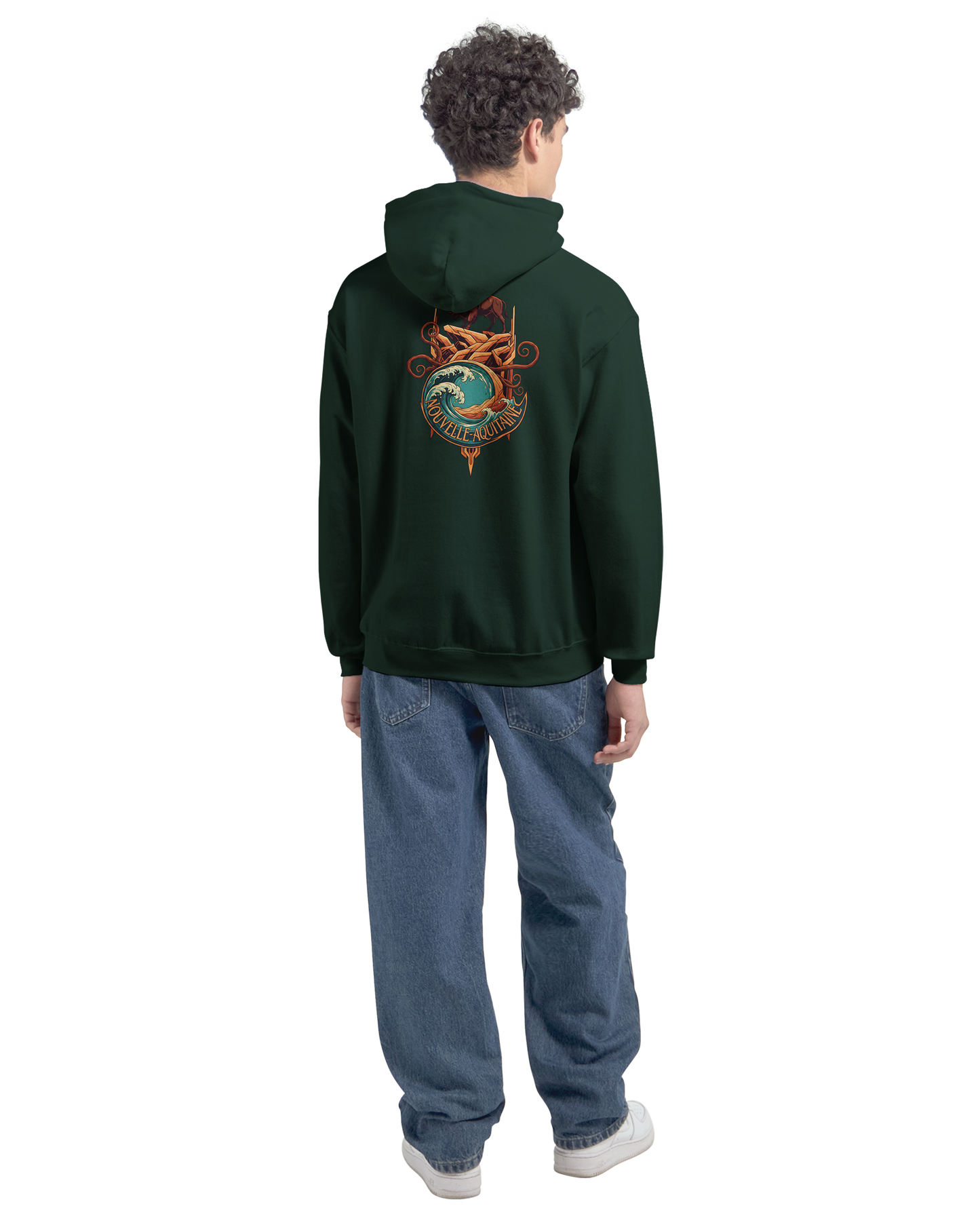 Gildan SF500 Adult New Aquitaine Medium Fleece Hoodie