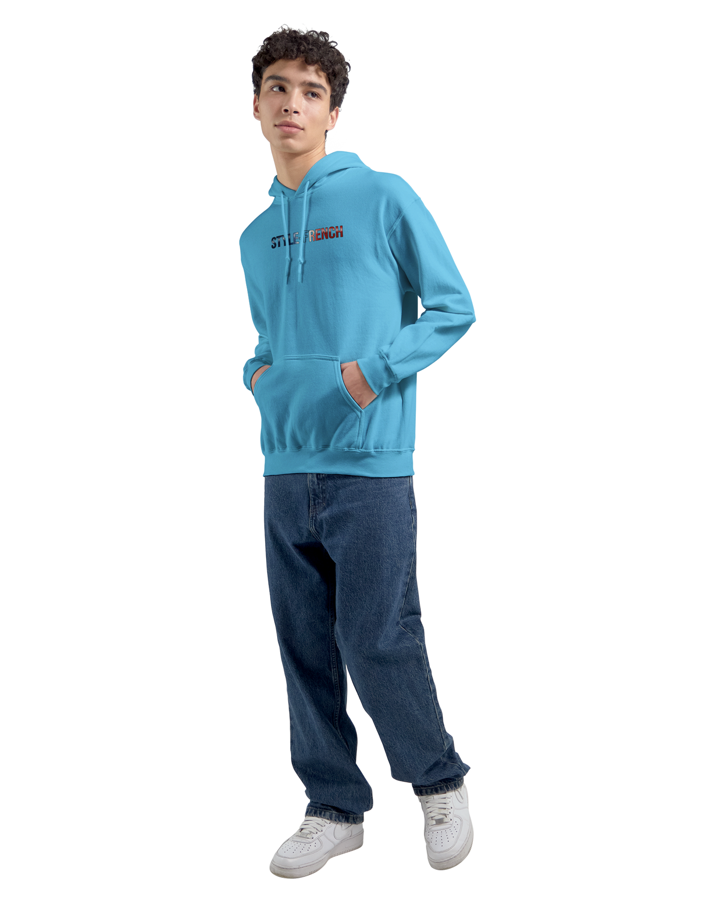 Gildan SF500 Adult New Aquitaine Medium Fleece Hoodie