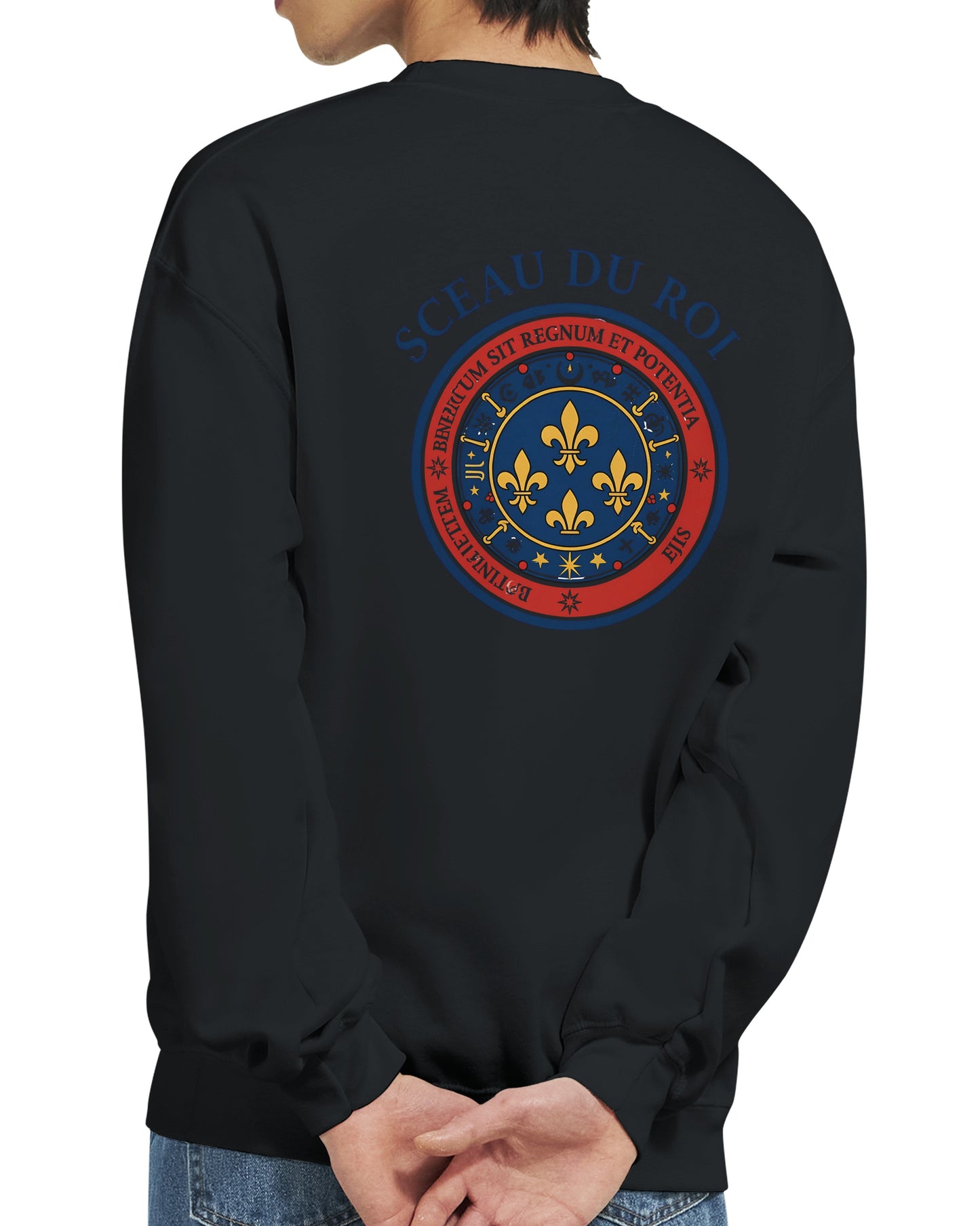 Herren-Sweatshirt Das Siegel des Königs, klassischer Rundhals | Gildan® 18000