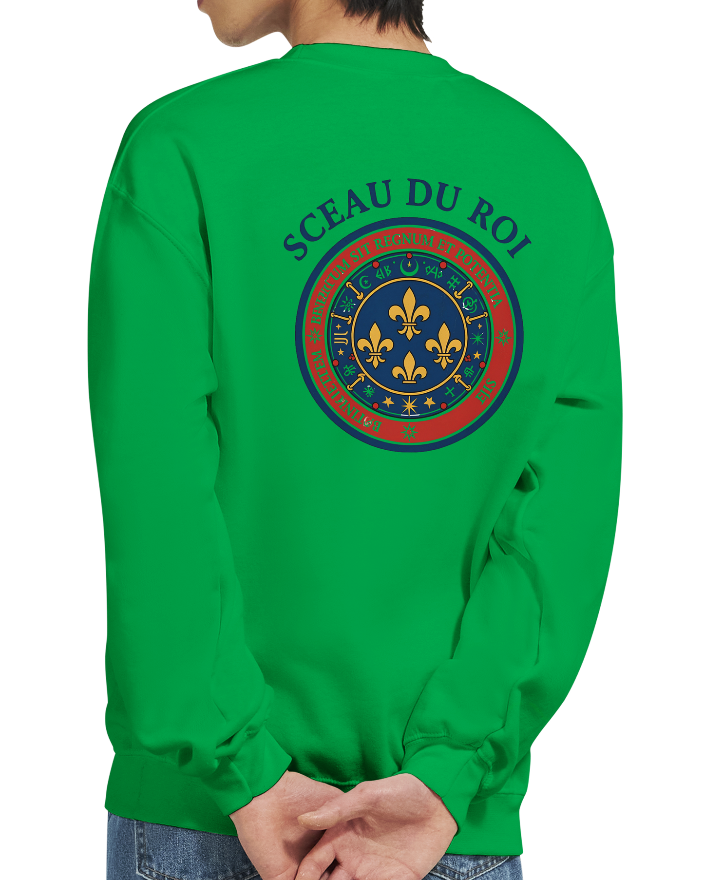 Herren-Sweatshirt Das Siegel des Königs, klassischer Rundhals | Gildan® 18000