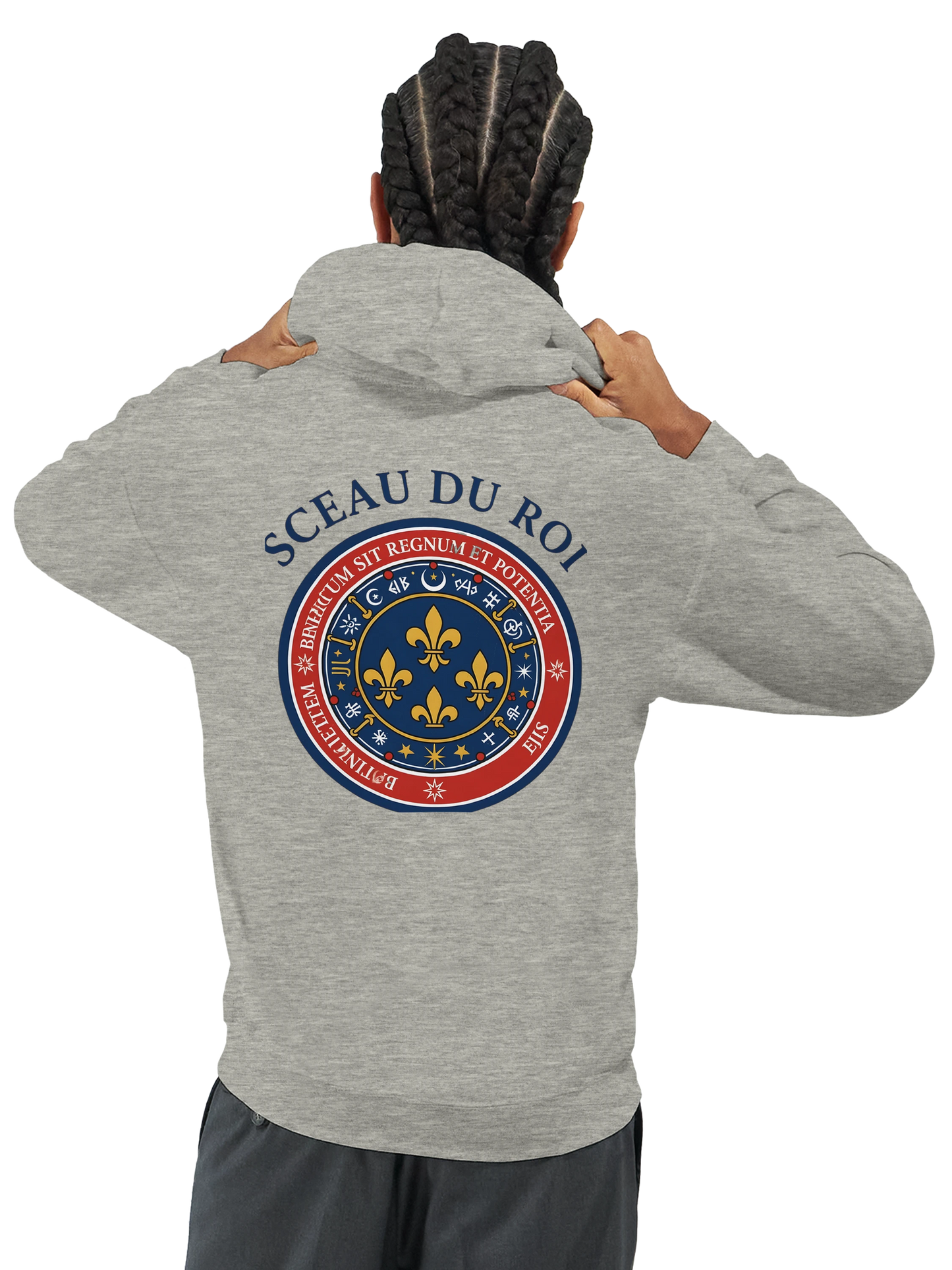 Herren-Kapuzenpullover „Siegel des Königs“ klassisch | Gildan® 18500