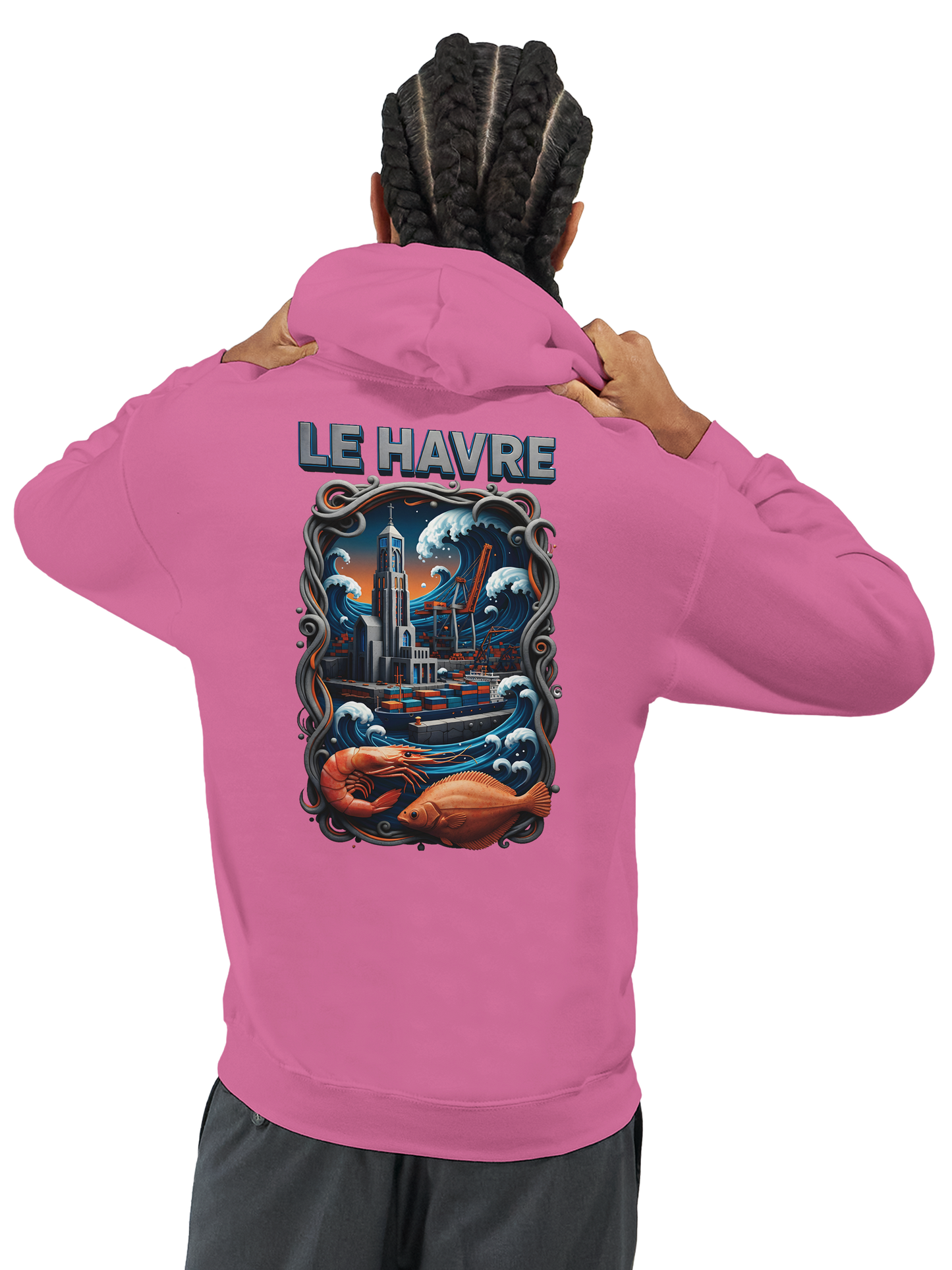 Sweat à capuche unisexe Le Havre