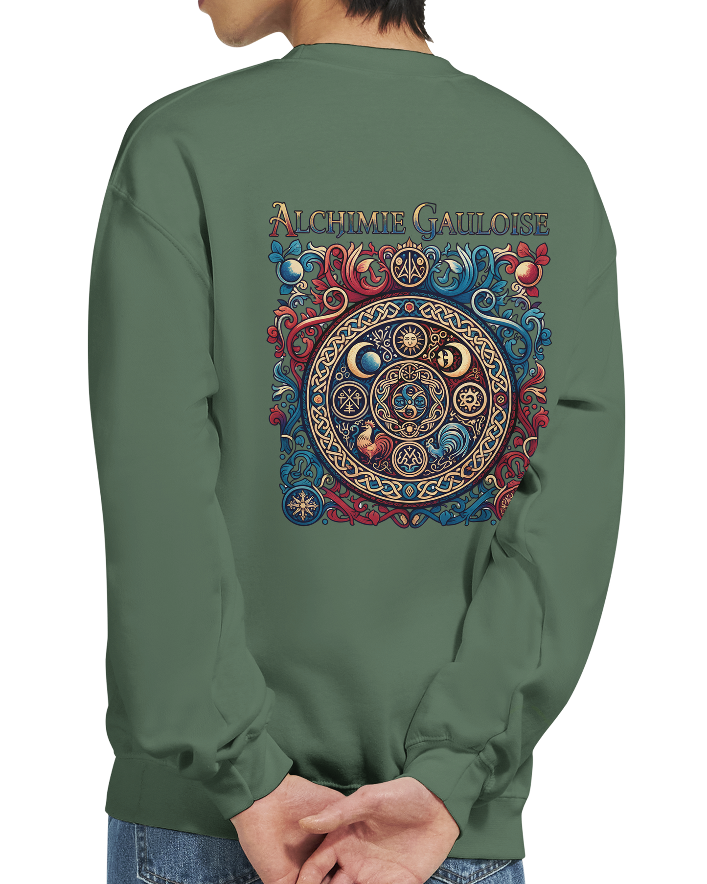 Herren-Sweatshirt "Gallische Alchemie" Klassisches Rundhals-Sweatshirt | Gildan® 18000